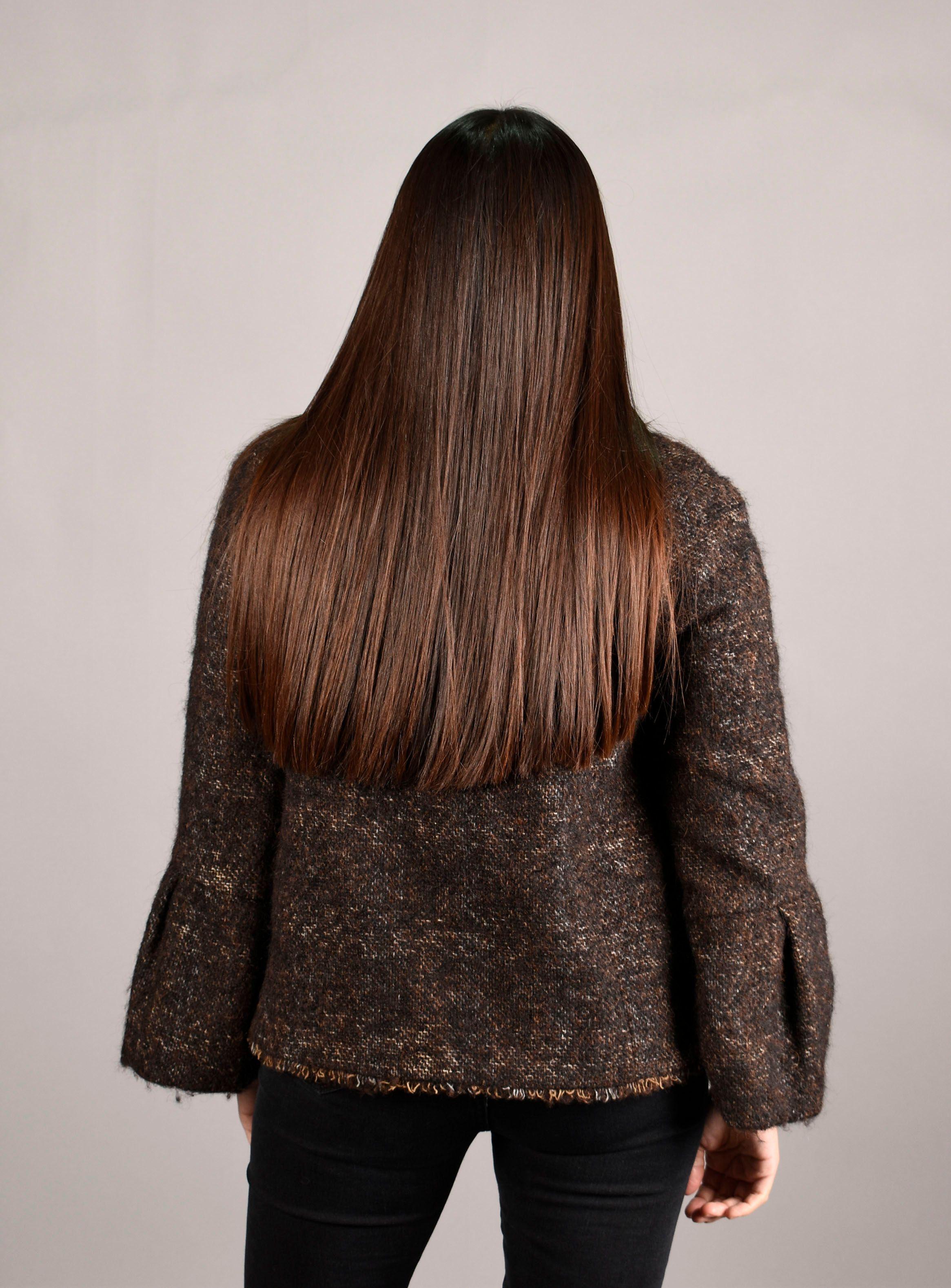 Chaqueta Mujer Poliéster Zara Café M-3