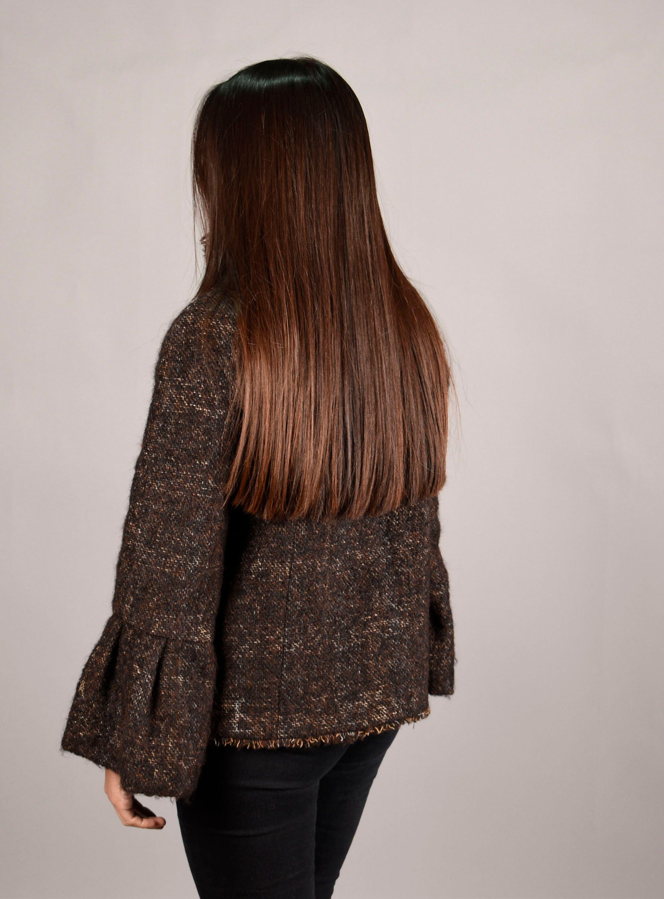 Chaqueta Mujer Poliéster Zara Café M-2