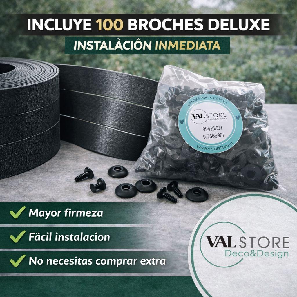 Cinta Plástica Cubre Cercos Café Para 6 M2 Incluye Broches Deluxe-5