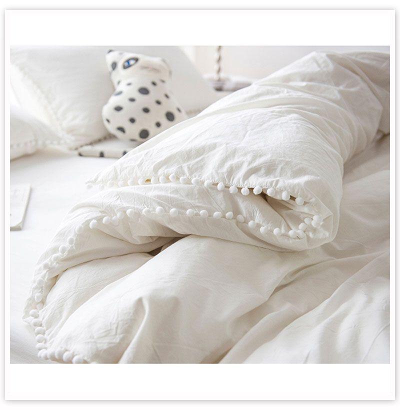 FUNDA DE PLUMON  POM POM BLANCO 1 PLAZA Y MEDIA-6