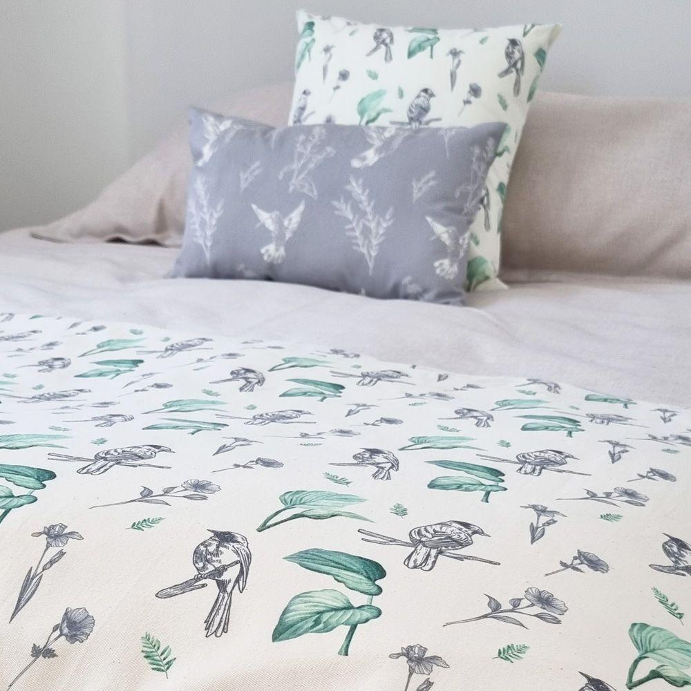 Piecera Beige Gabardina 1 plaza y media-0