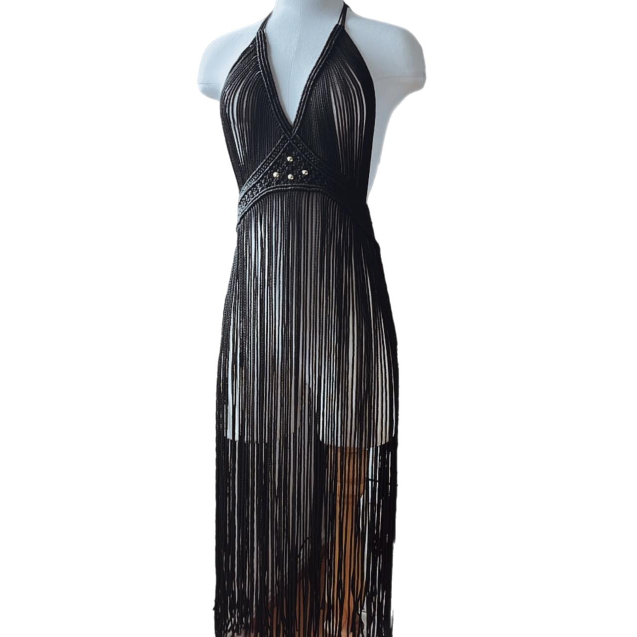 Vestido Flecos Macrame-0