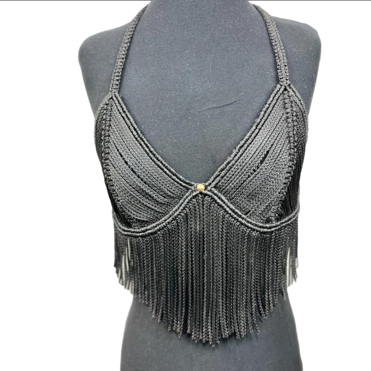 Conjunto 2 Piezas Macrame Top y Hombreras-3