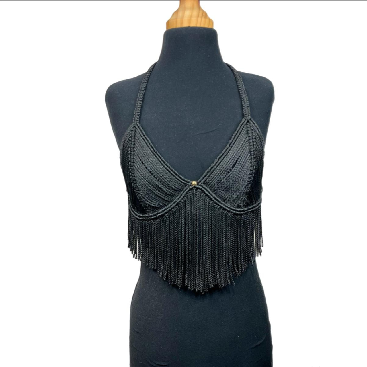 Conjunto 2 Piezas Macrame Top y Hombreras-5