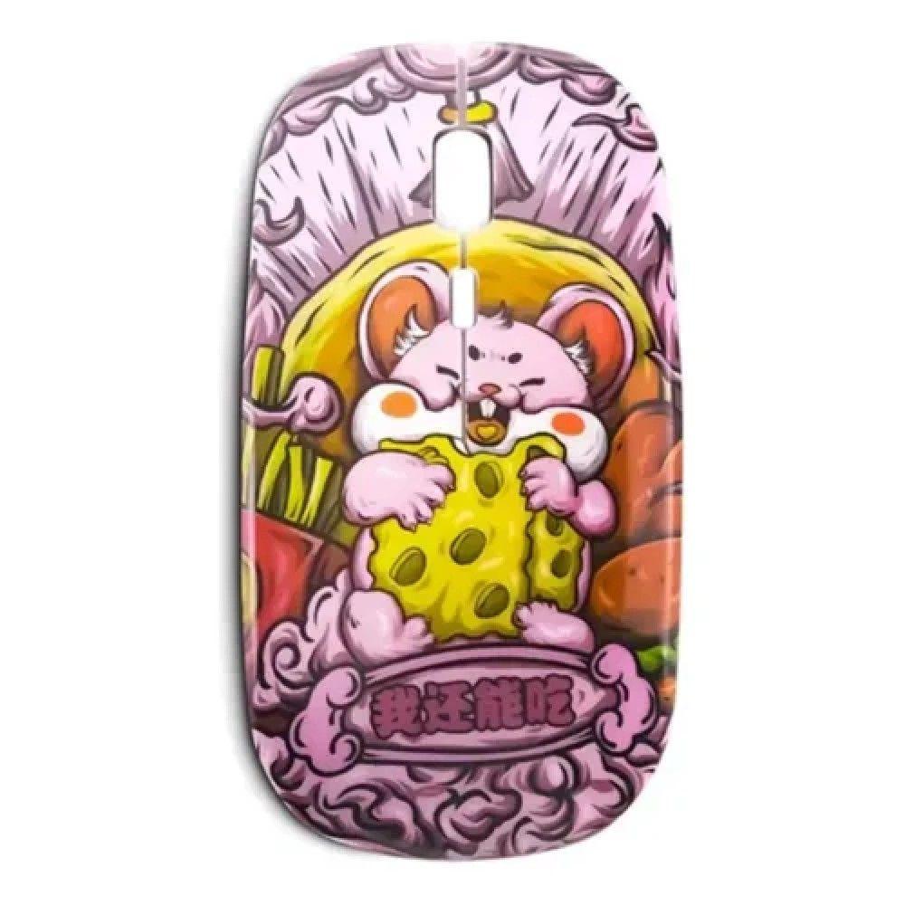 Mouse Inalámbrico Raton Rosado Recargable Y Silencioso-1