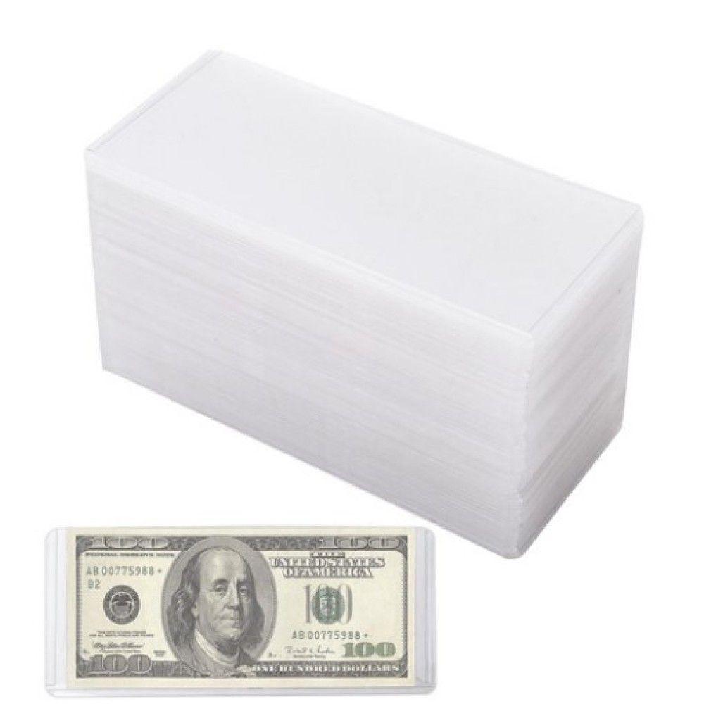 20 Estuches Billetes Pvc Rígido 17,27x7,37 Cm Impermeable-0