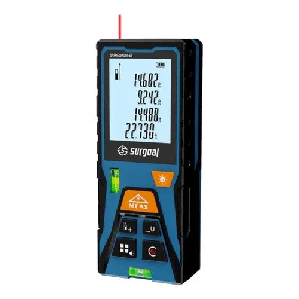 Medidor De Distancia Láser 60 Lcd, Cálculo De Área ±2 Mm-1