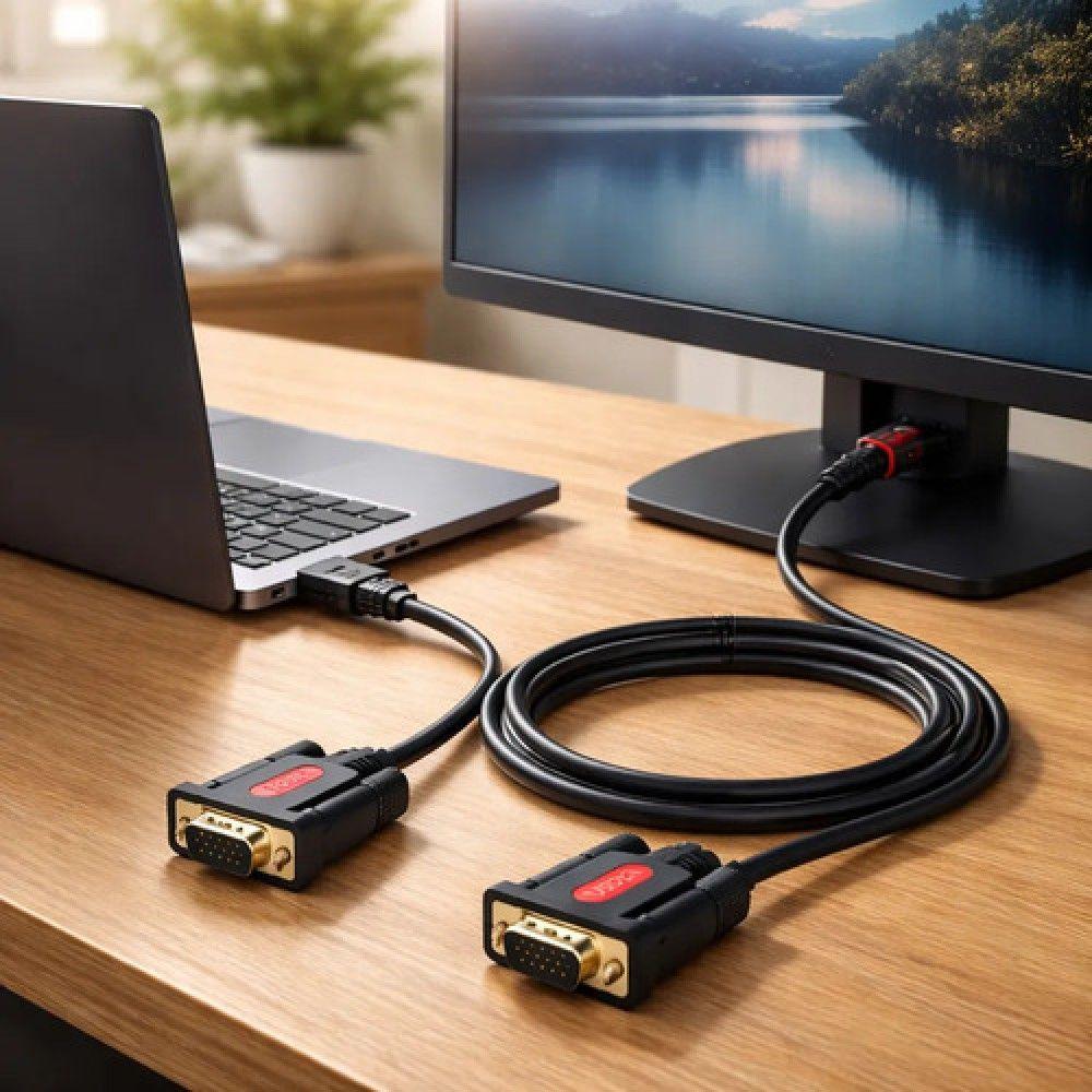 Cable Vga 2 Metros Conectores Gold Monitor Proyector-4