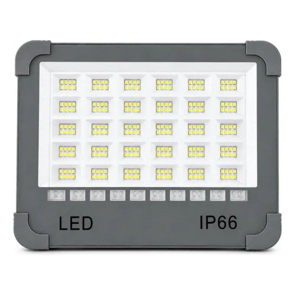 Foco Led Solar Emergencia Led Usb 1500w LP66 5 Modos Gris-1
