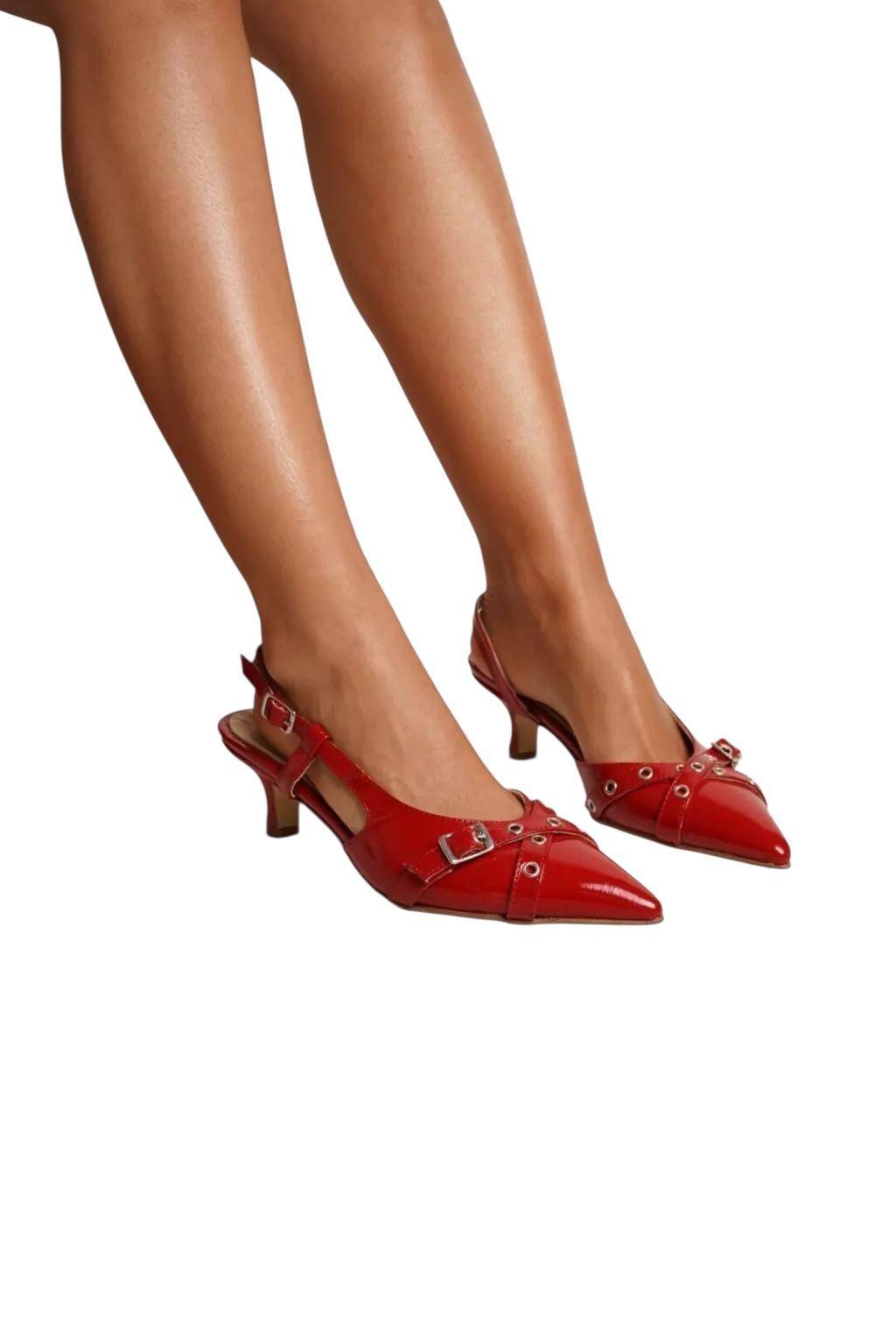 Zapato Taco Kitten Cuero Mujer-1