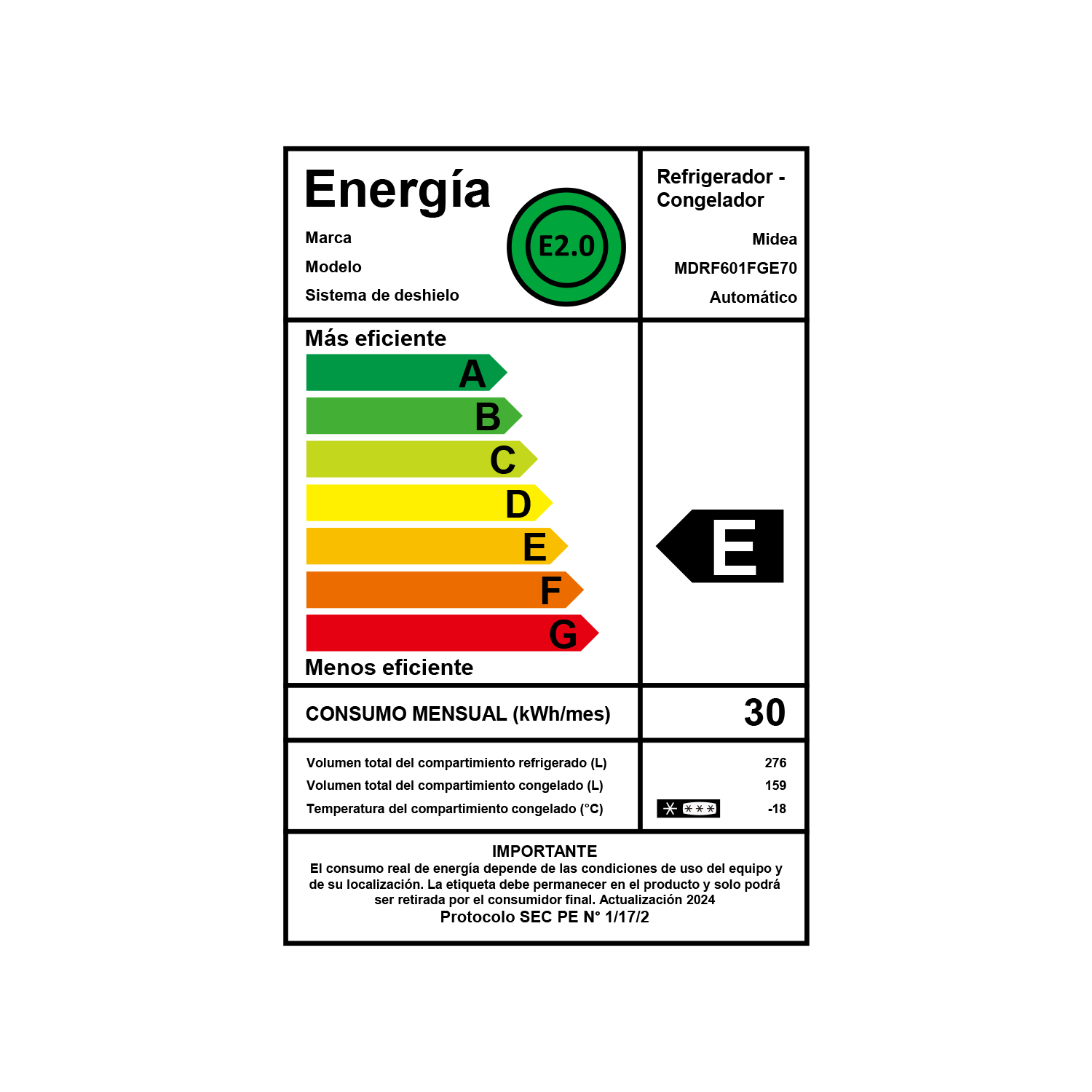 Refrigerador Perfect Fit French Door No Frost 435 lts Midea MDRF601FGE70-5