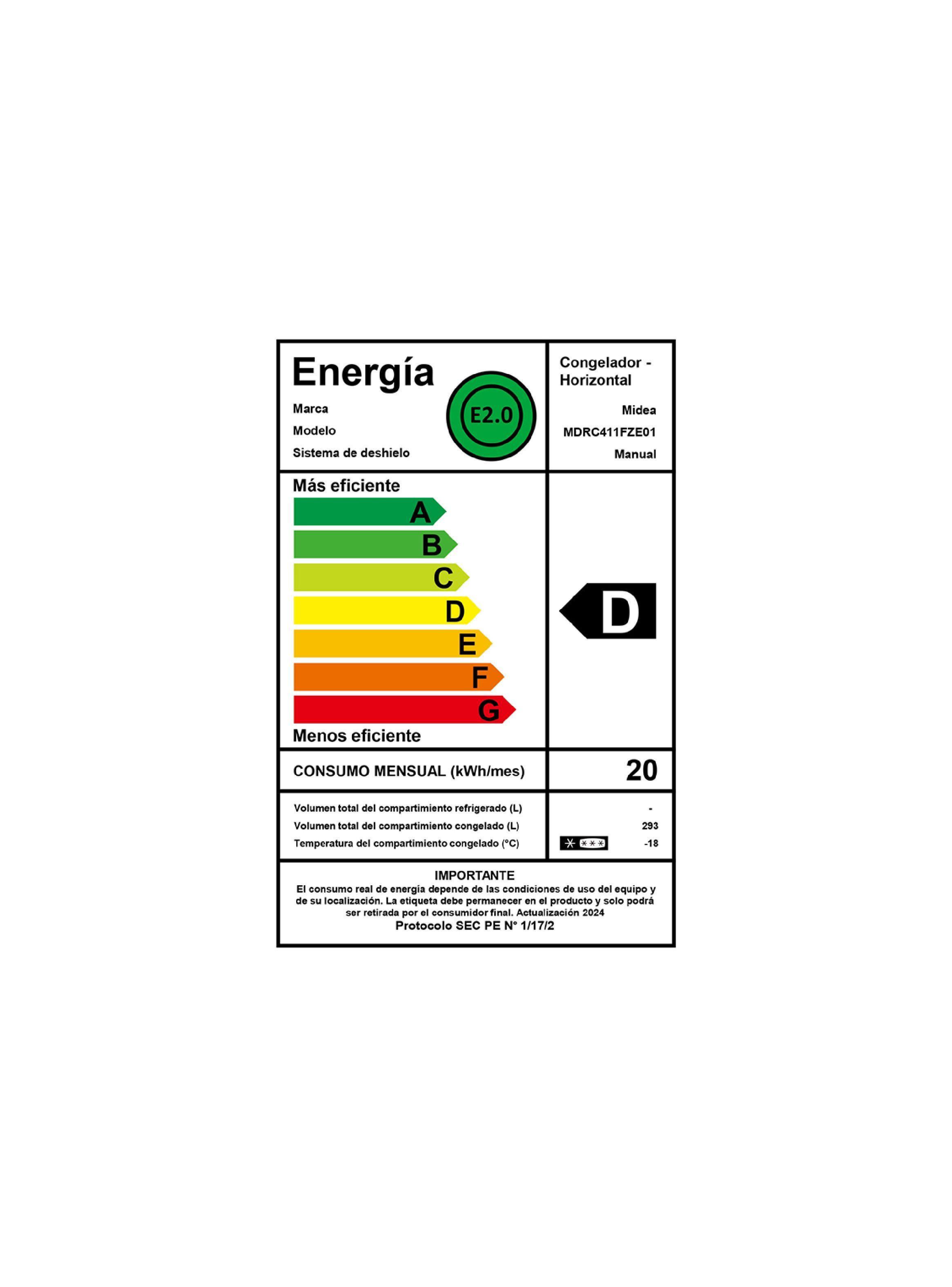 Freezer Horizontal Frio Directo 293 lts MDRC411FZE01 Midea-6