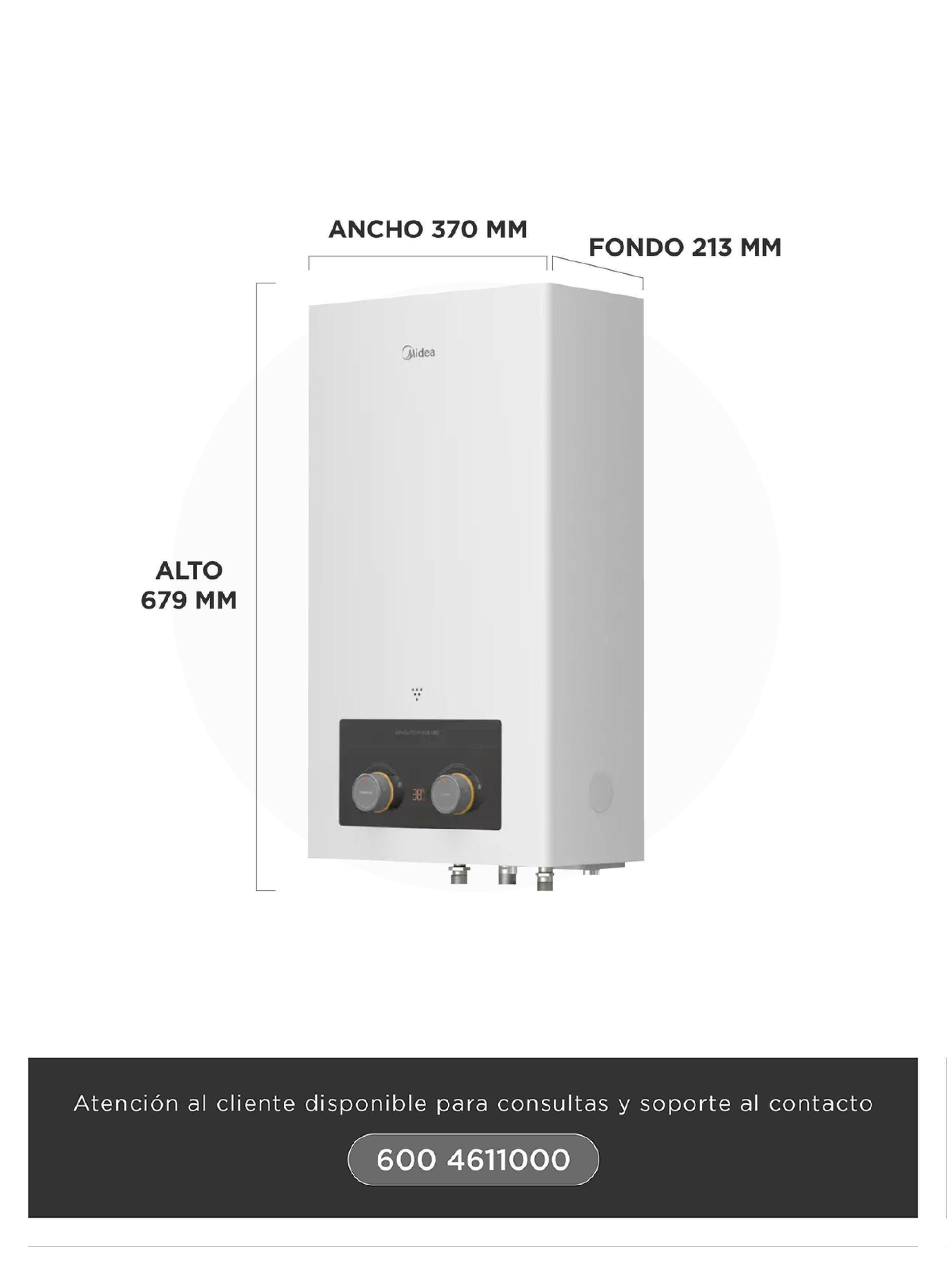 Calefont 13 Litros Tiro Natural Gas Licuado Midea-2