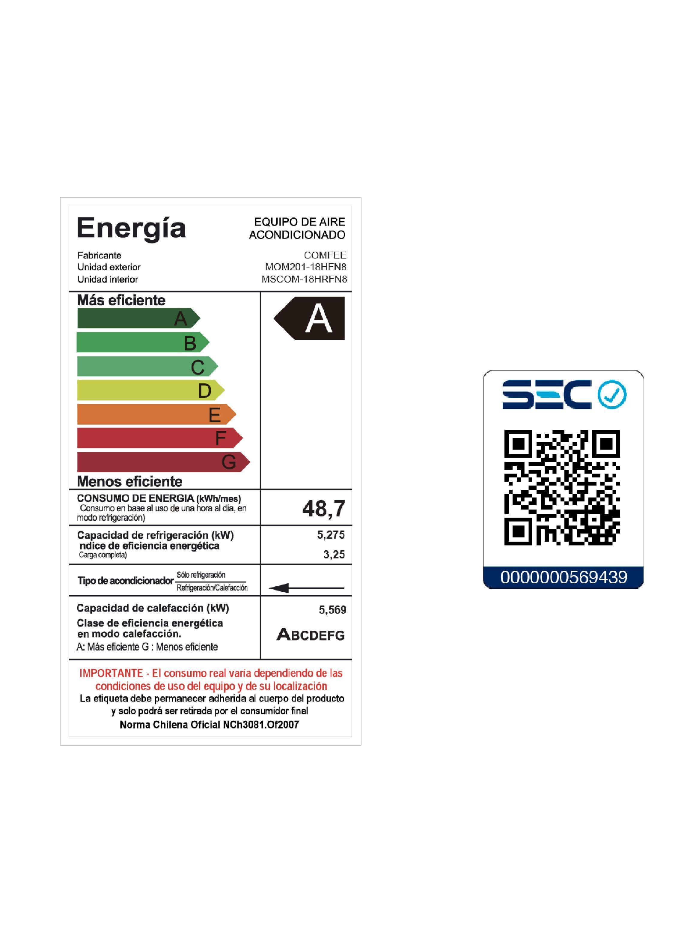 Aire Acondicionado Split Inverter Comfee 18000 BtuH-7