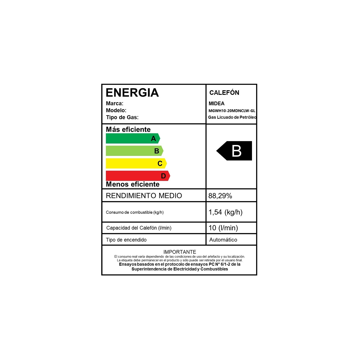 Calefont 10 Litros Tiro Natural Gas Licuado Midea-7