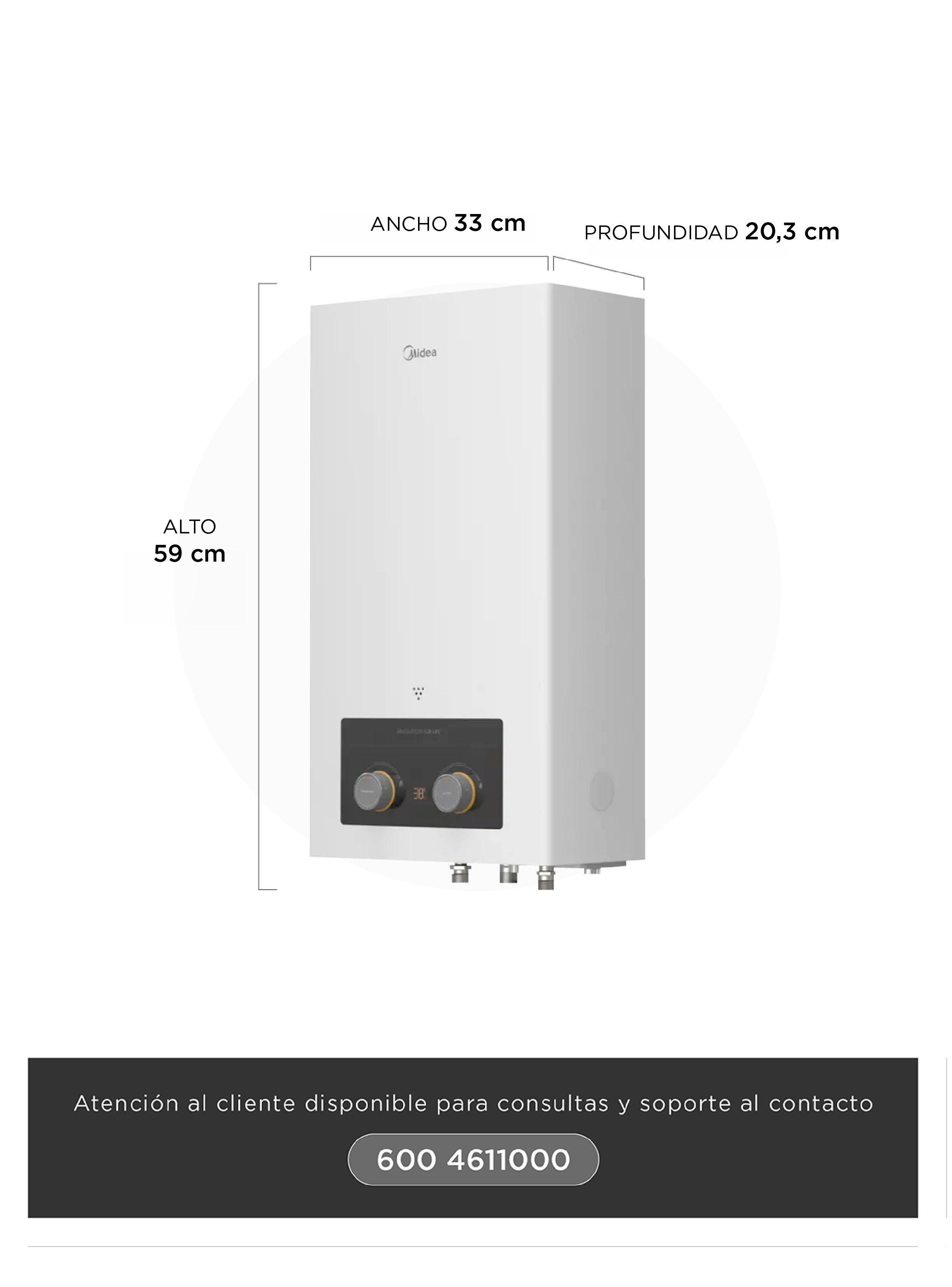 Calefont 10 Litros Tiro Natural Gas Licuado Midea-2