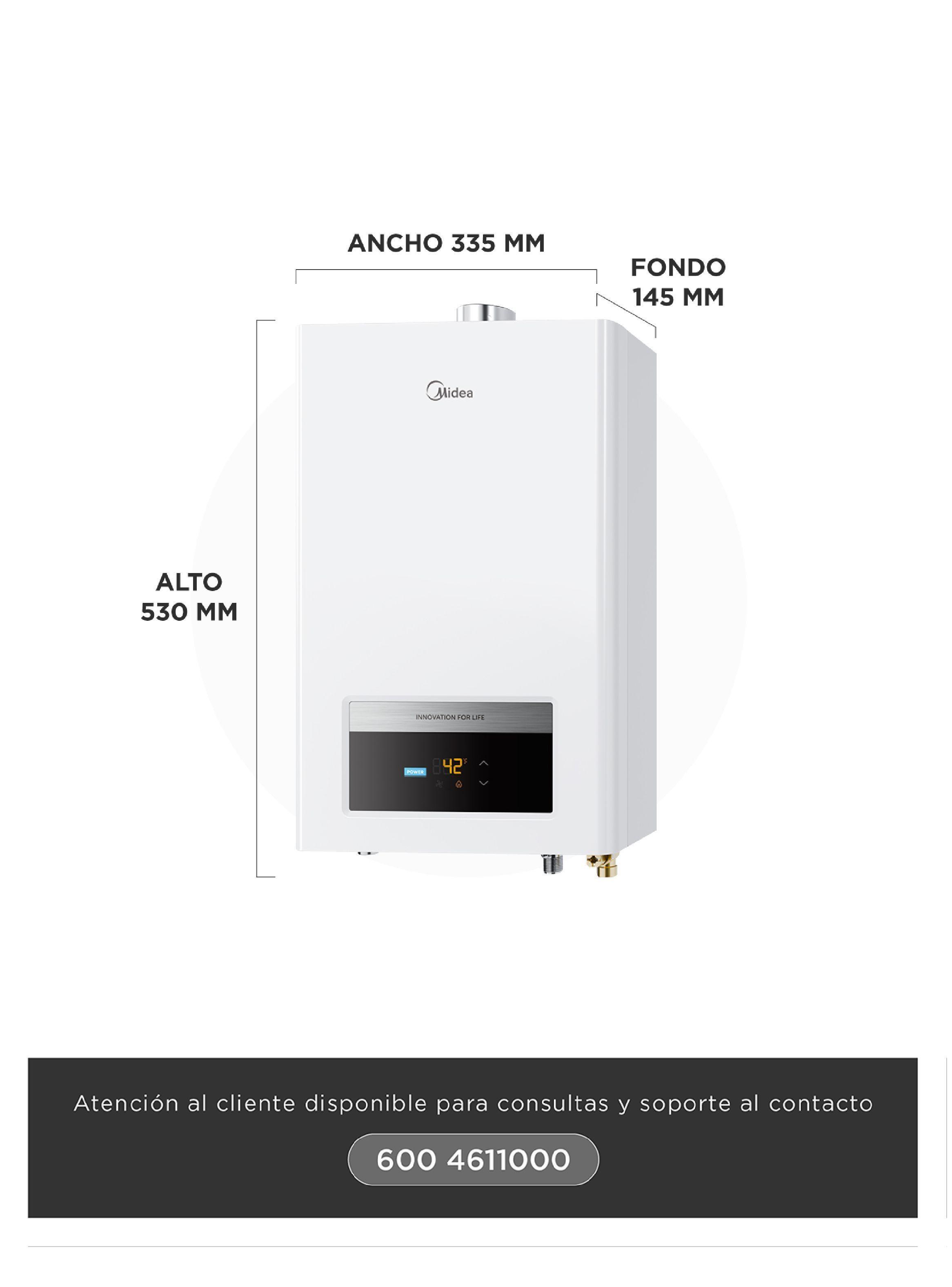 Calefont 10 Litros Tiro Forzado Gas Natural Midea-2