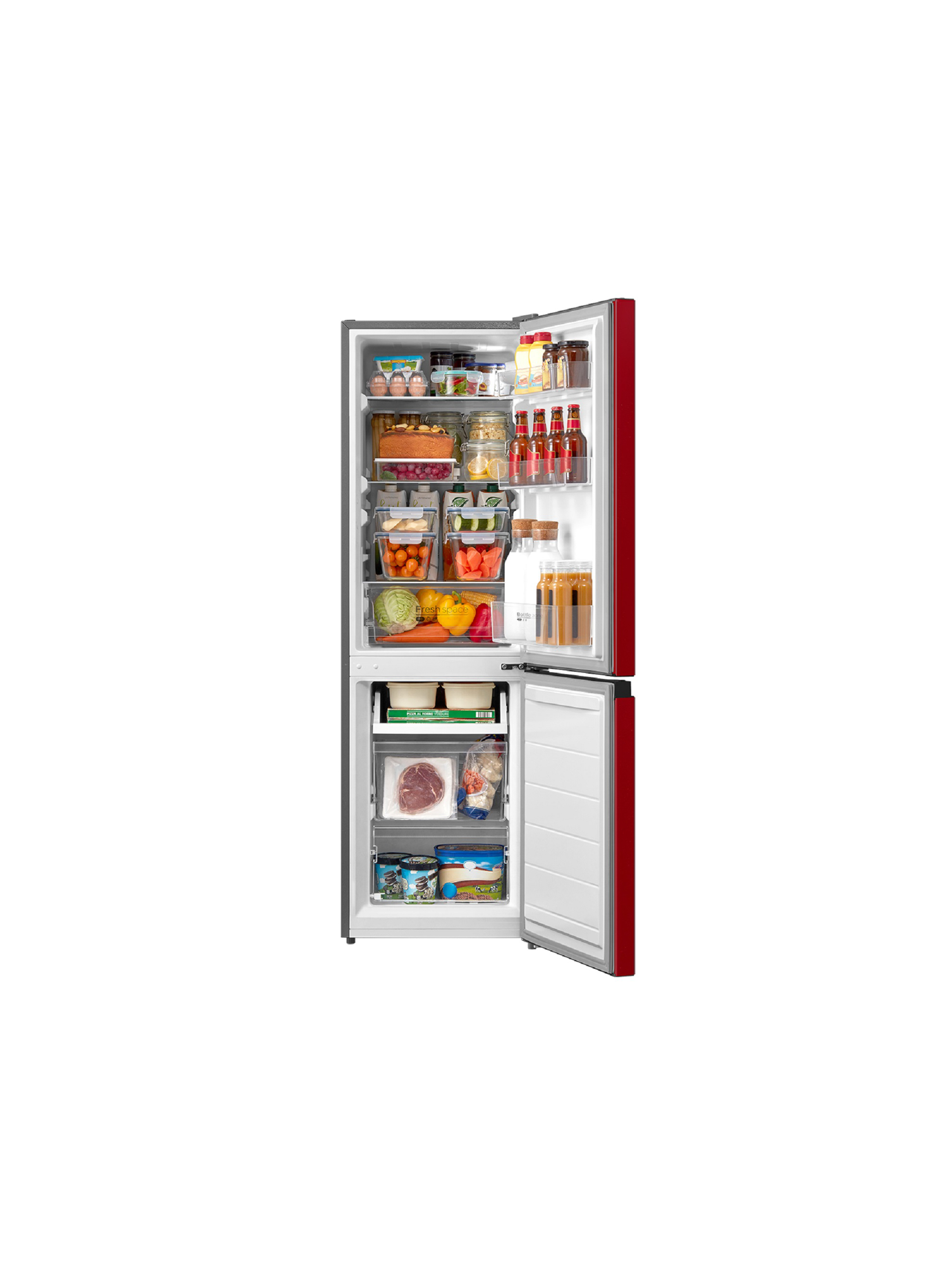 Refrigerador Bottom Mount Frío Directo 174 lts Rojo Midea-3