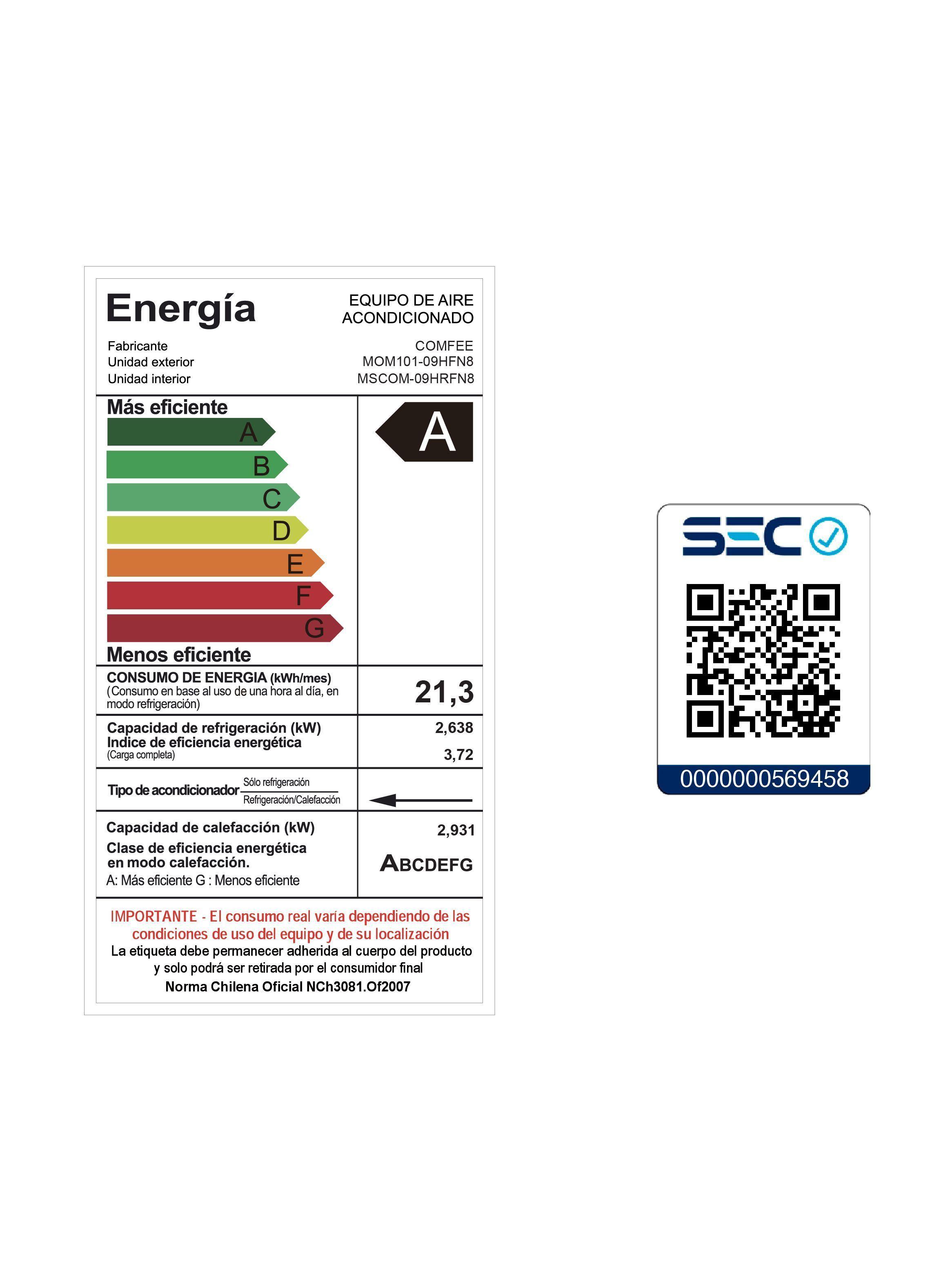 Aire Acondicionado Split Inverter Comfee 9000 BtuH-6