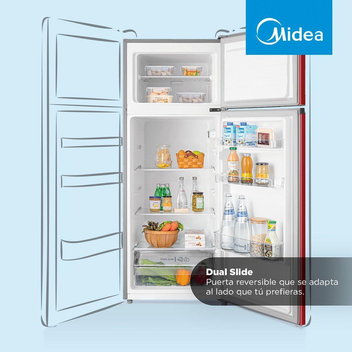 Refrigerador Top Freezer Frío Directo Rojo 204 lts-3