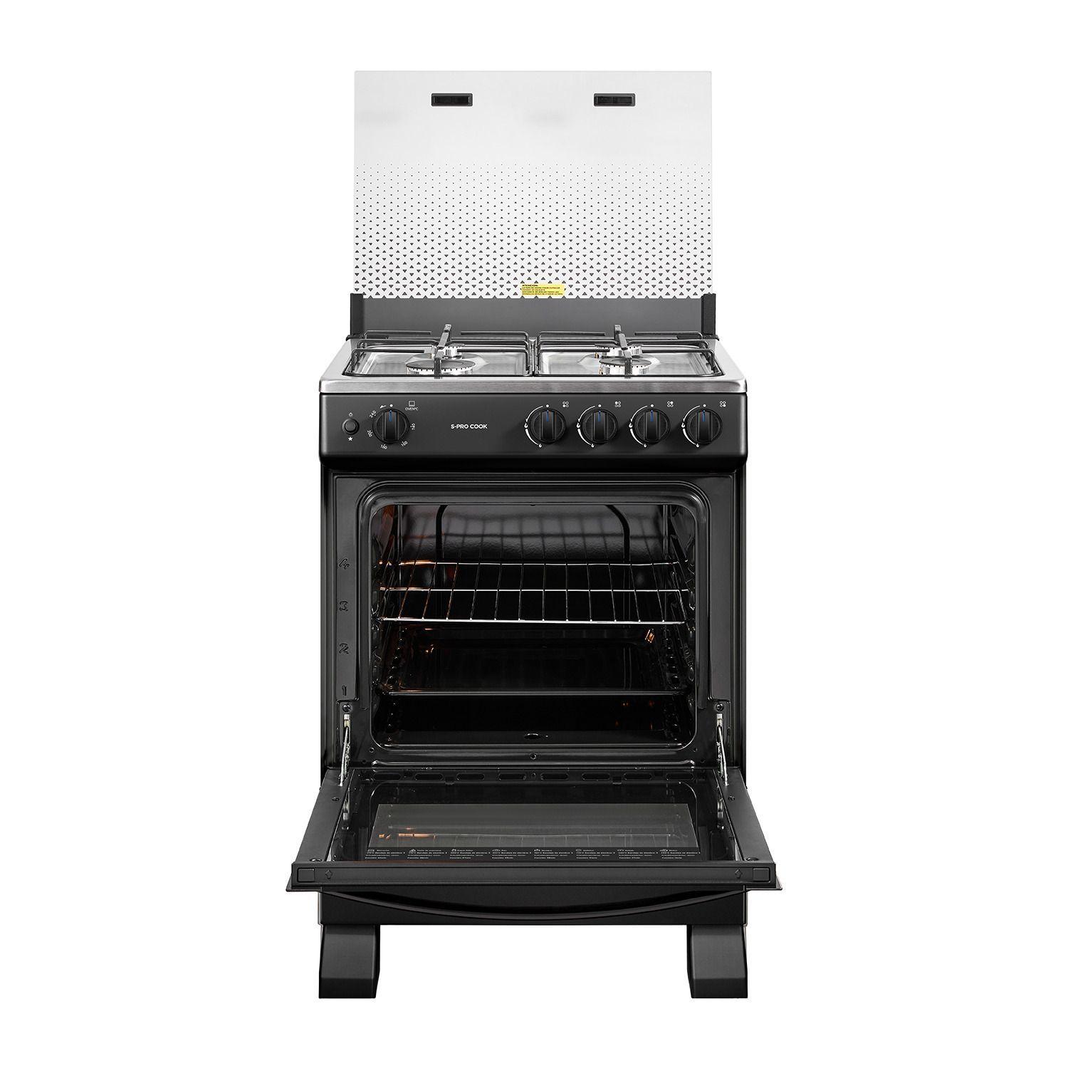 Cocina a Gas 4 Quemadores 24inch Negro Midea-3