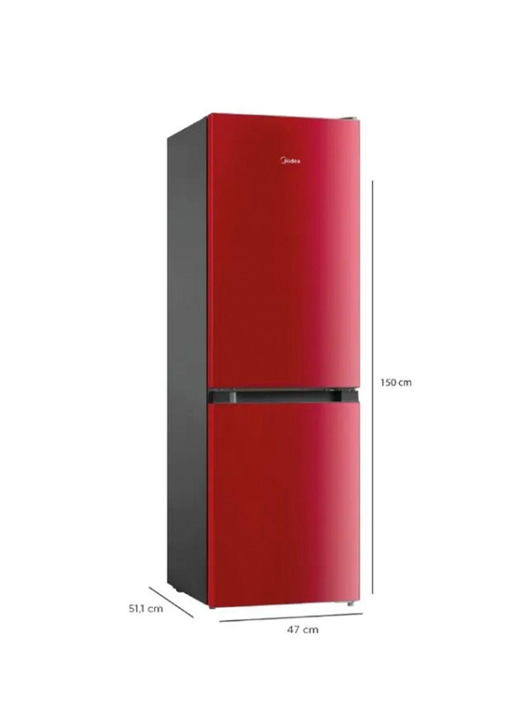 Refrigerador Bottom Freezer Frío Directo Rojo 169 lts Midea -2