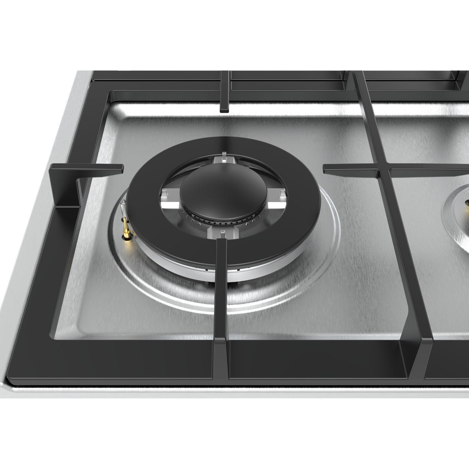 Encimera a Gas 4 Quemadores Gris 60 cm Midea-4