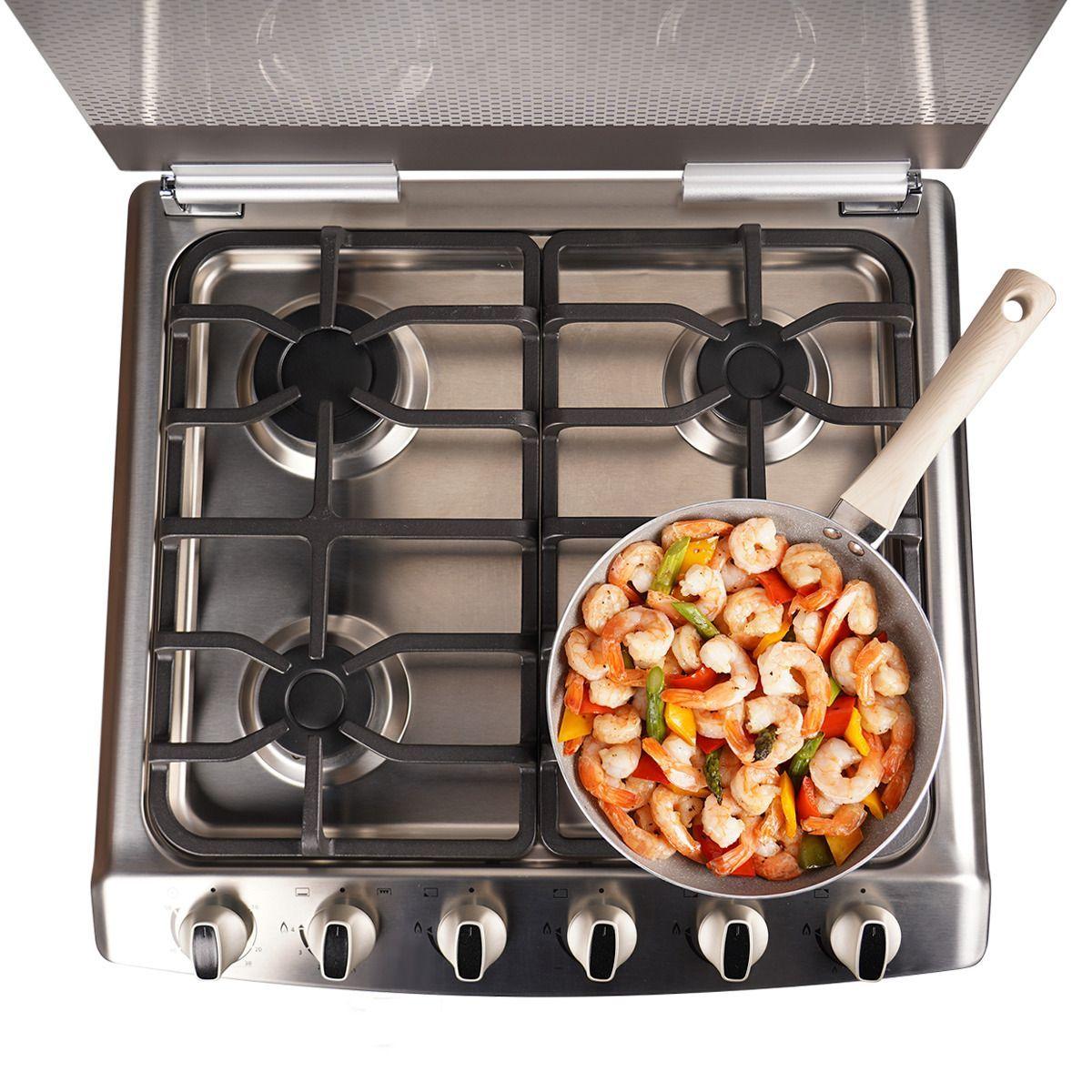 Cocina a Gas 4 Quemadores Silver Midea-5