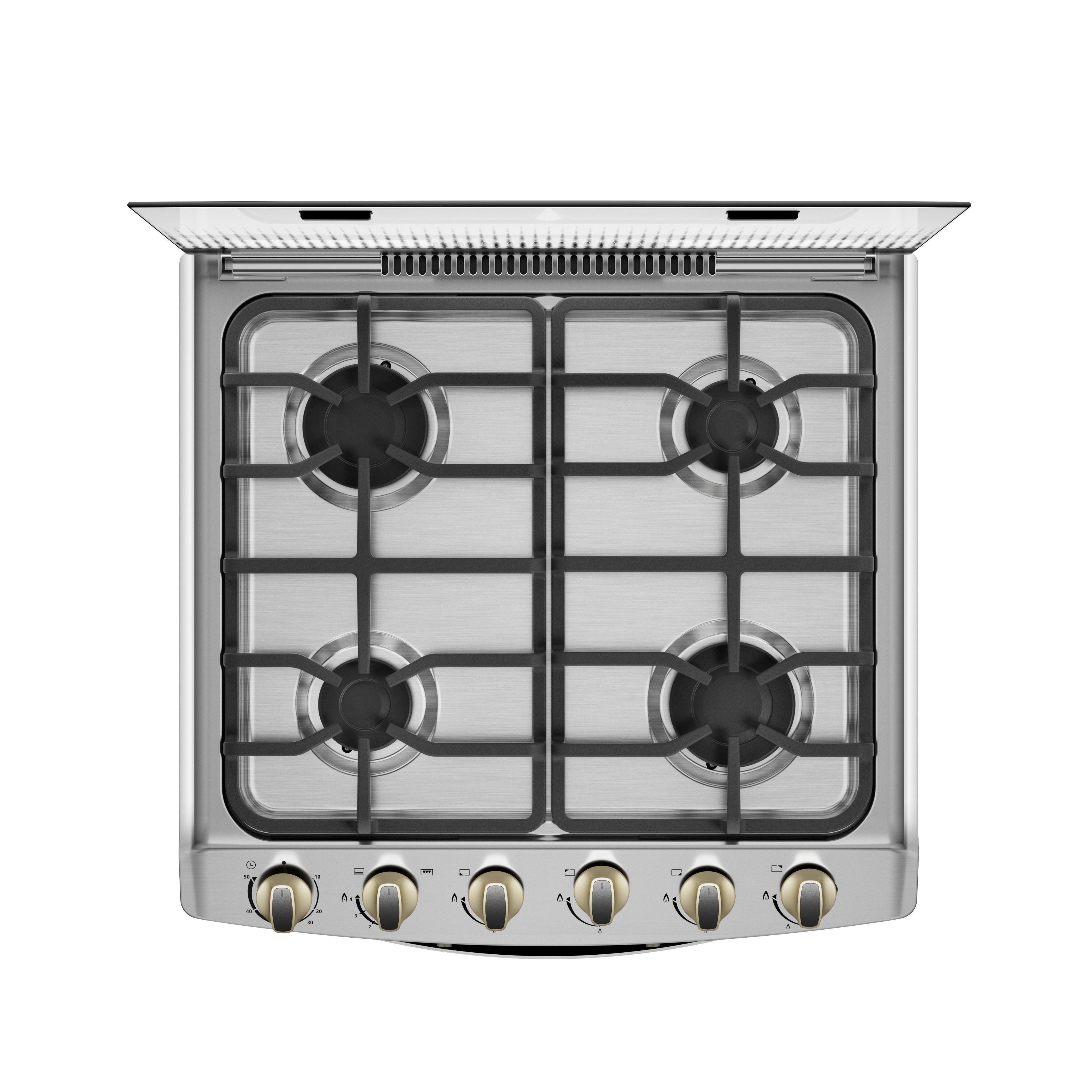 Cocina a Gas 4 Quemadores Silver Midea-3