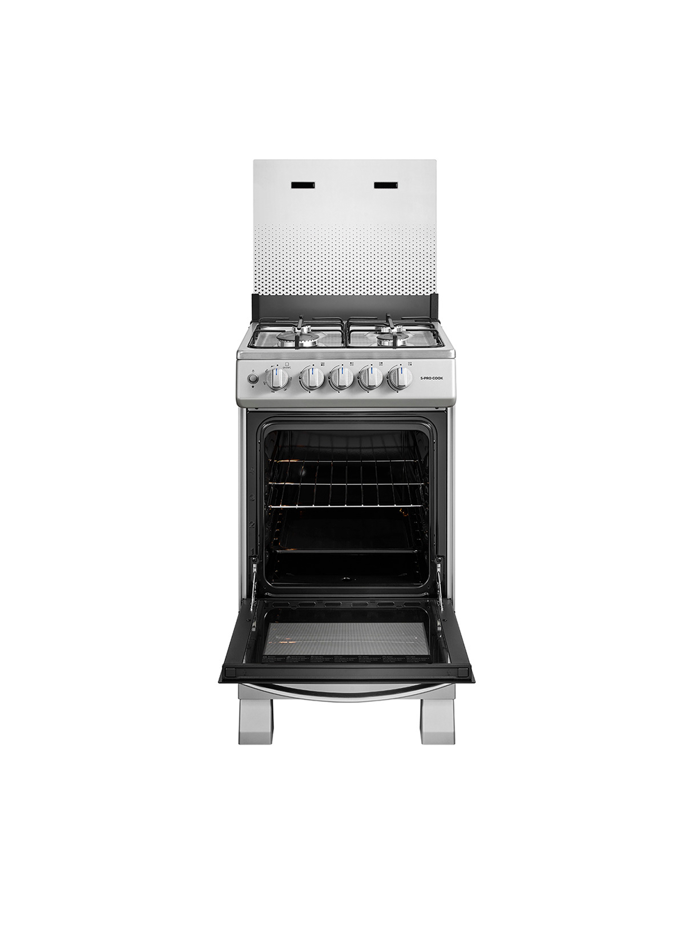Cocina a Gas 4 Quemadores 20inch Silver Midea-3