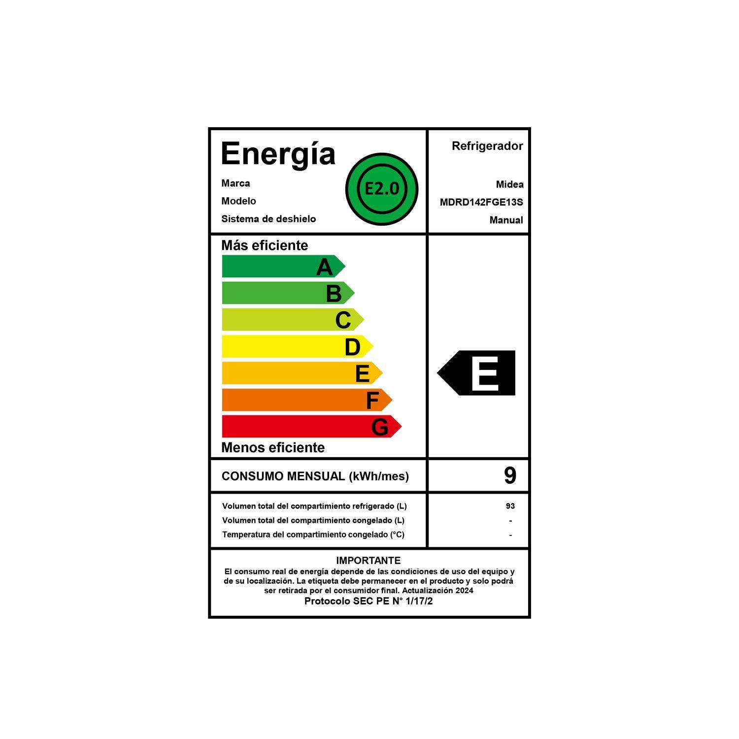Refrigerador Frigobar Frio Directo 93 lts MDRD142FGE13S-6