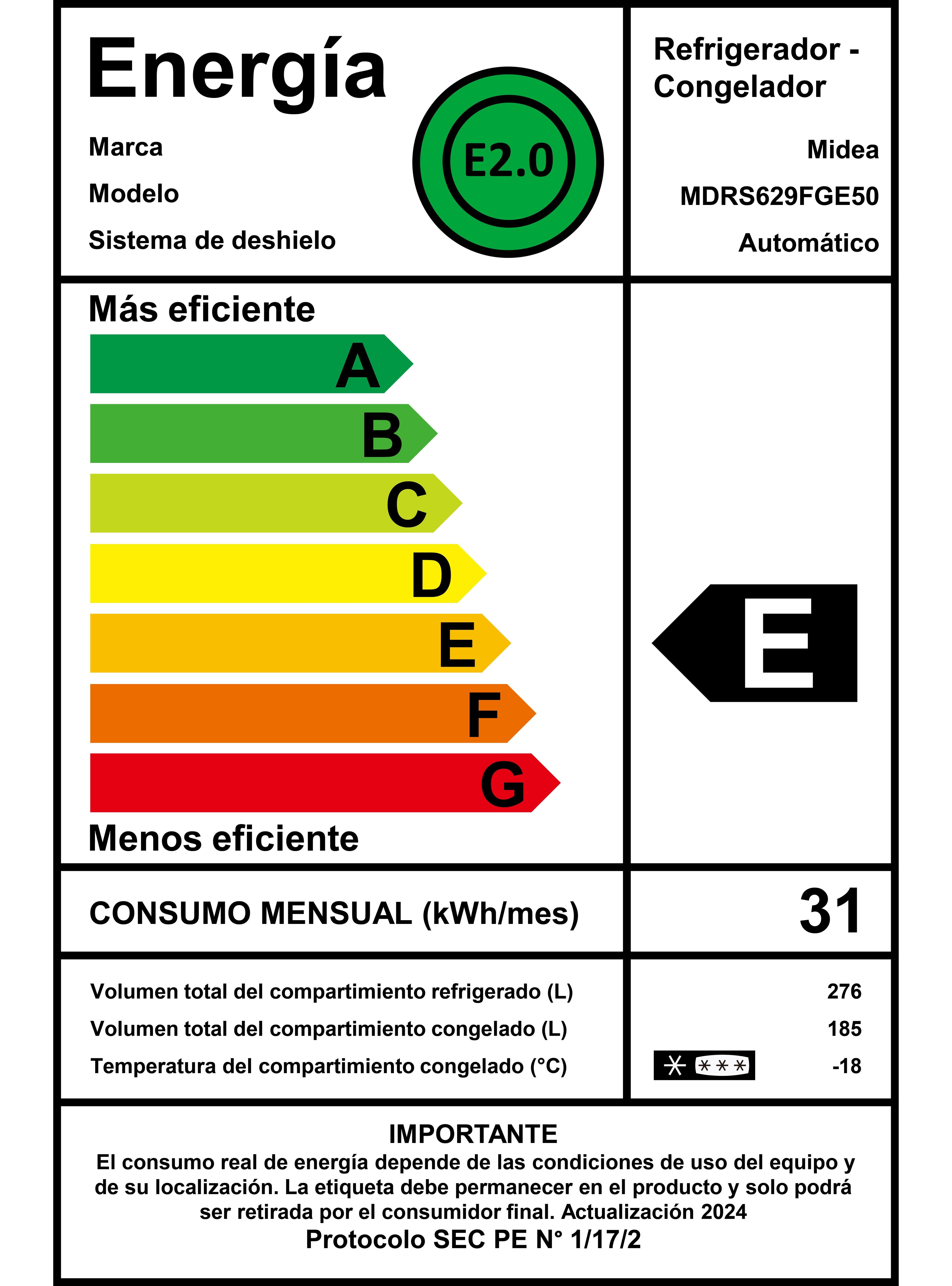 Refrigerador Side By Side No Frost 461 lts MDRS629FGE50-6