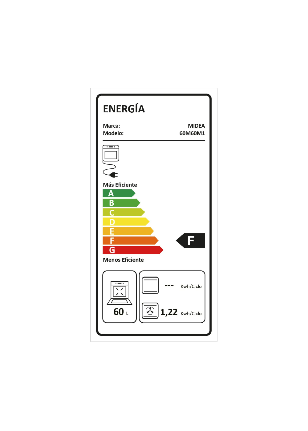 Horno Empotrado Eléctrico 67L Black Midea-3