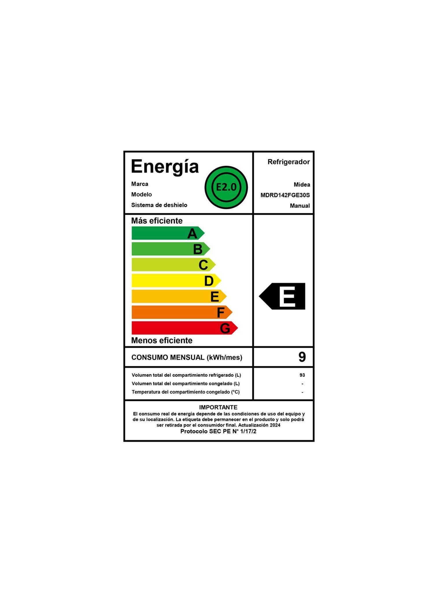 Refrigerador Frigobar Frio Directo 93 lts Midea -6