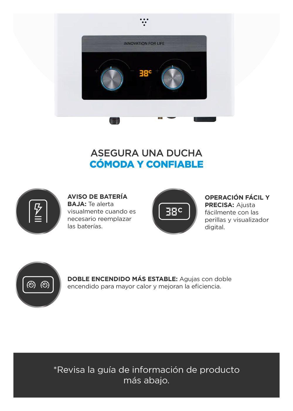 Calefont 5 Litros Tiro Natural Gas Licuado Midea-2