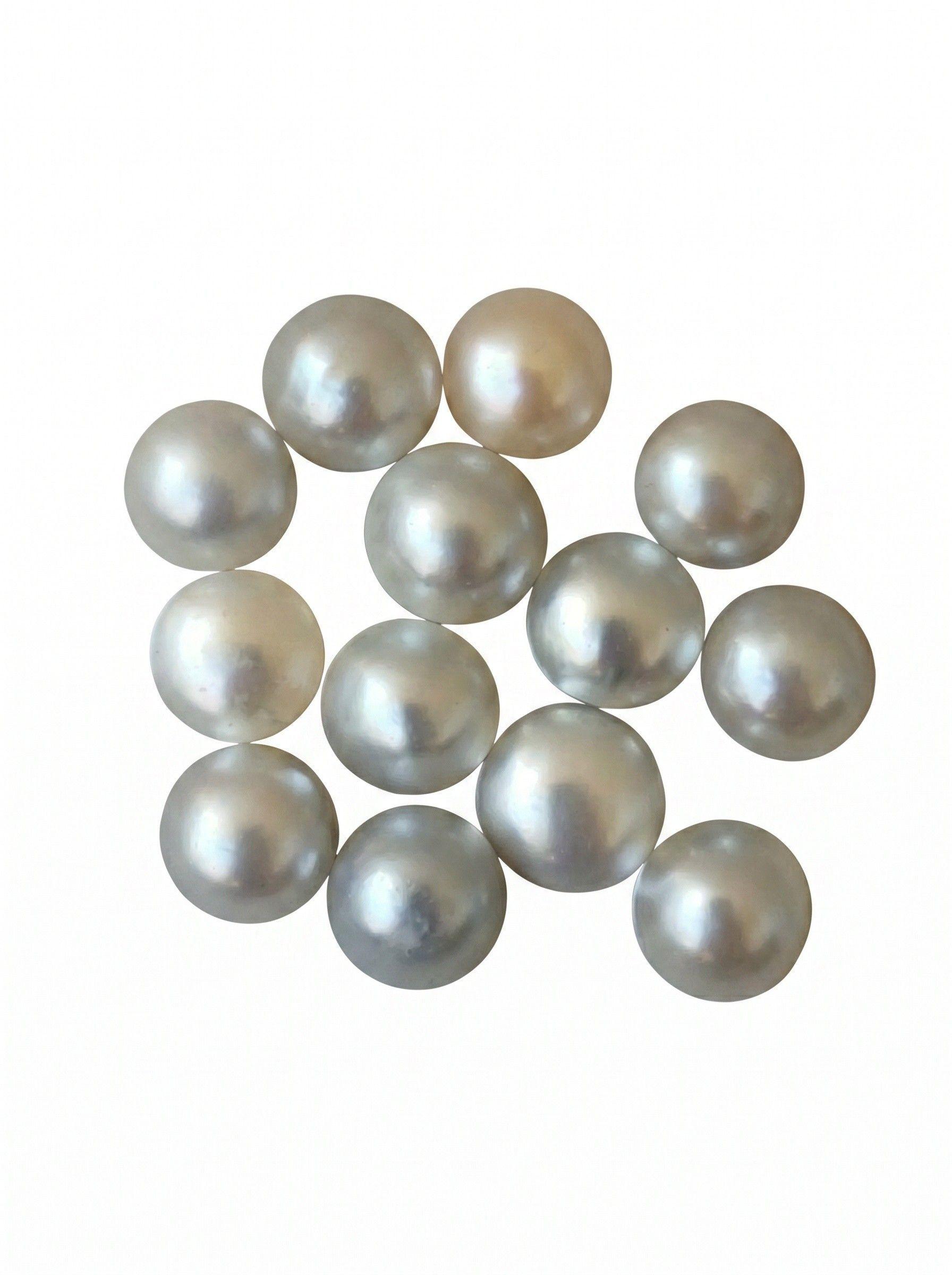 ACCESORIOS PARA JOYERIA PAR PERLAS MABE 100 NATURAL ORIGE AUSTRALIA 10 MM-0