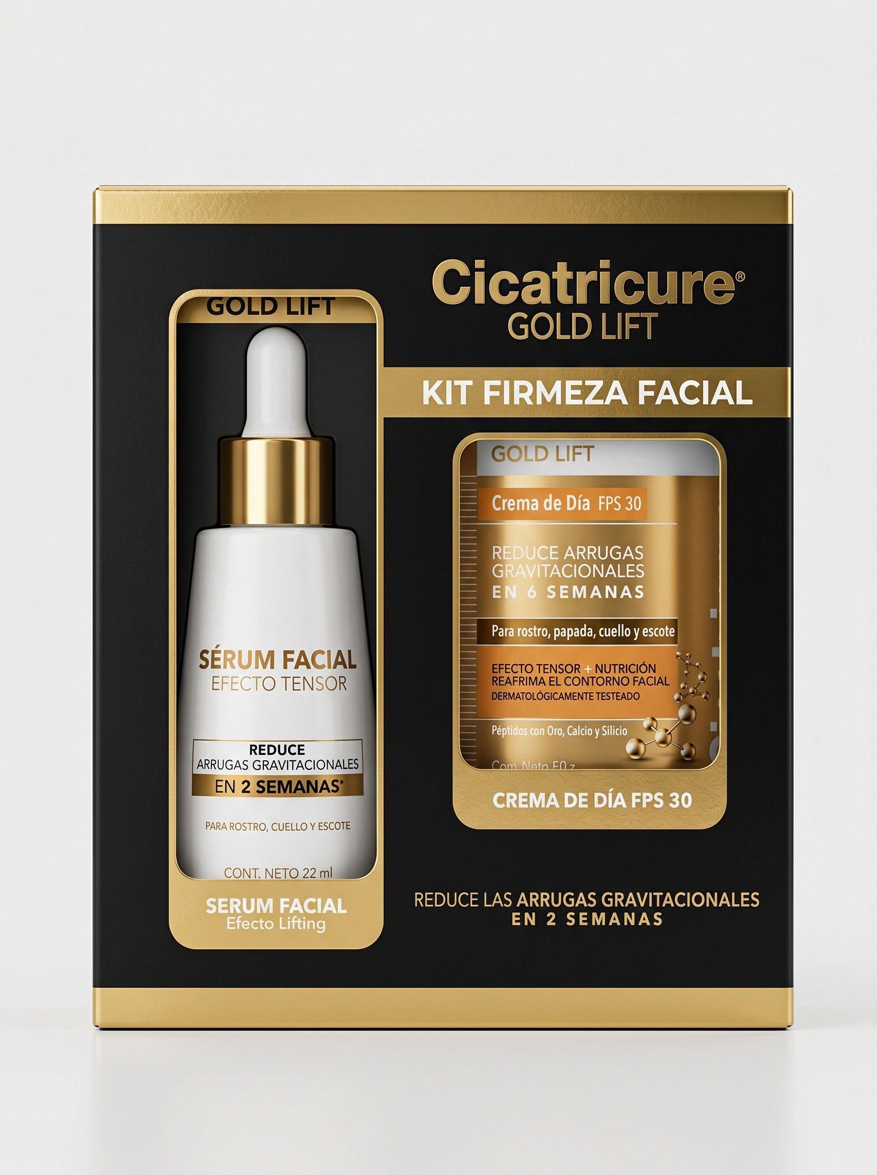CICATRICURE GOLD LIFT RUTINA FIRMEZA FACIAL DIARIA REDUCE ARRUGAS GRAVITACIONALES-0