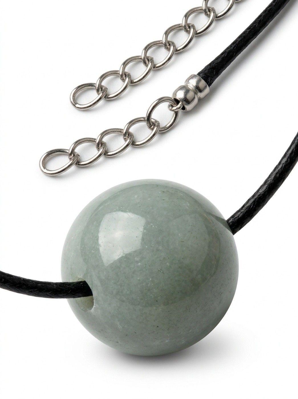 ACCESORIO DE JOYERIA  COLGANTE DE JADE CORDON DE CUERO 12 MM-2