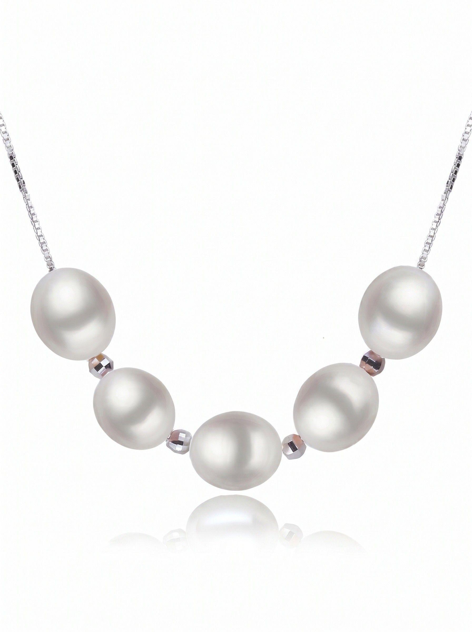 COLLAR DE PLATA 925 CON PERLAS CULTIVADAS AGUA DULCE 45 CM LARGO-0