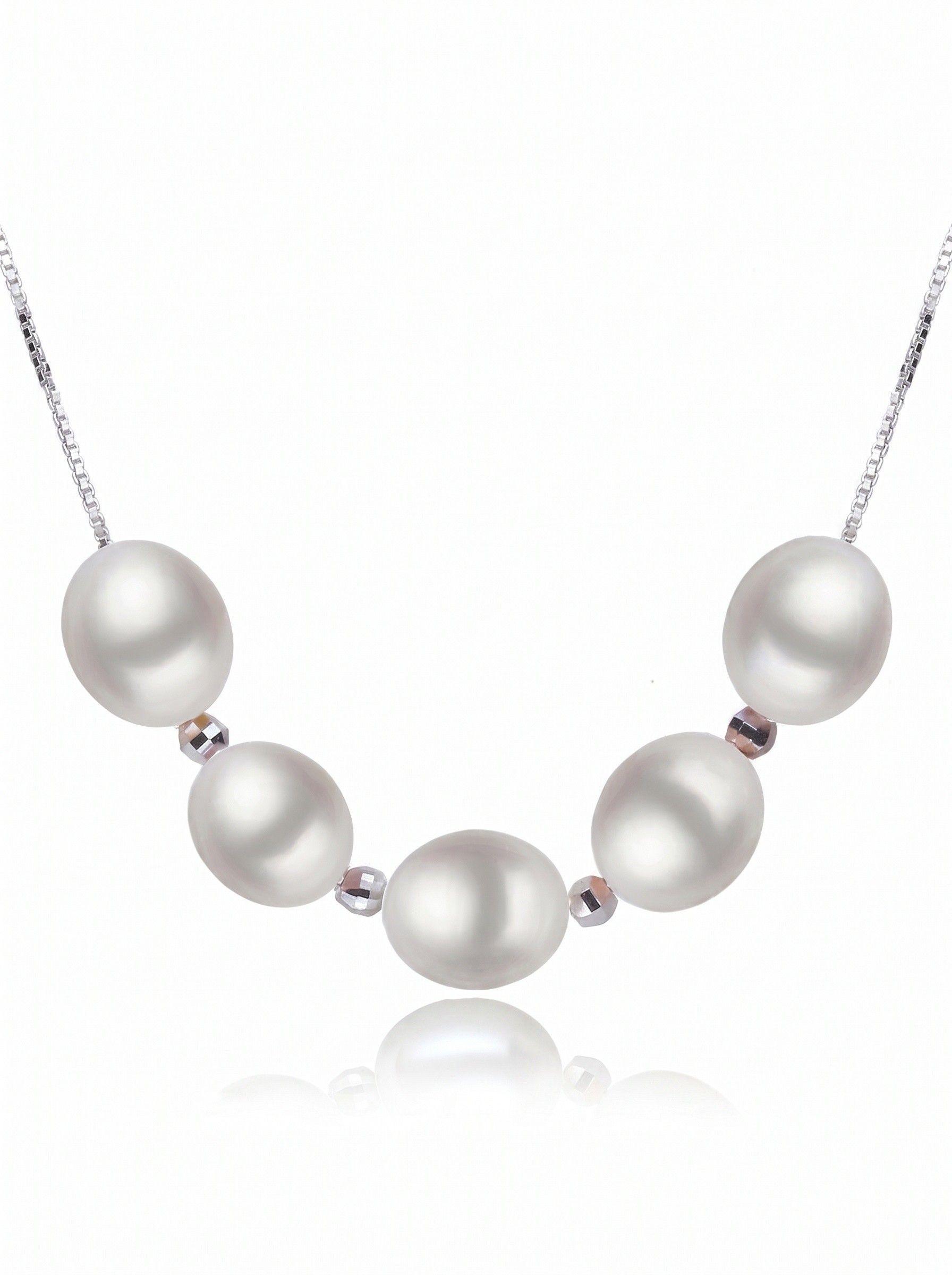 COLLAR DE PLATA 925 CON PERLAS CULTIVADAS AGUA DULCE 45 CM LARGO-1