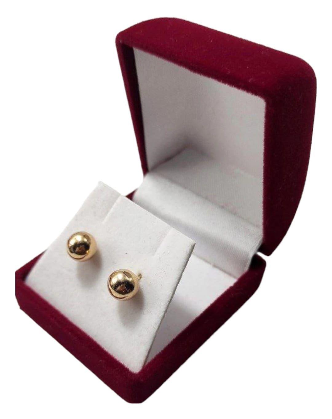 AROS DE ORO 18 K BOLITAS DE 5 MM DIAMETRO-2