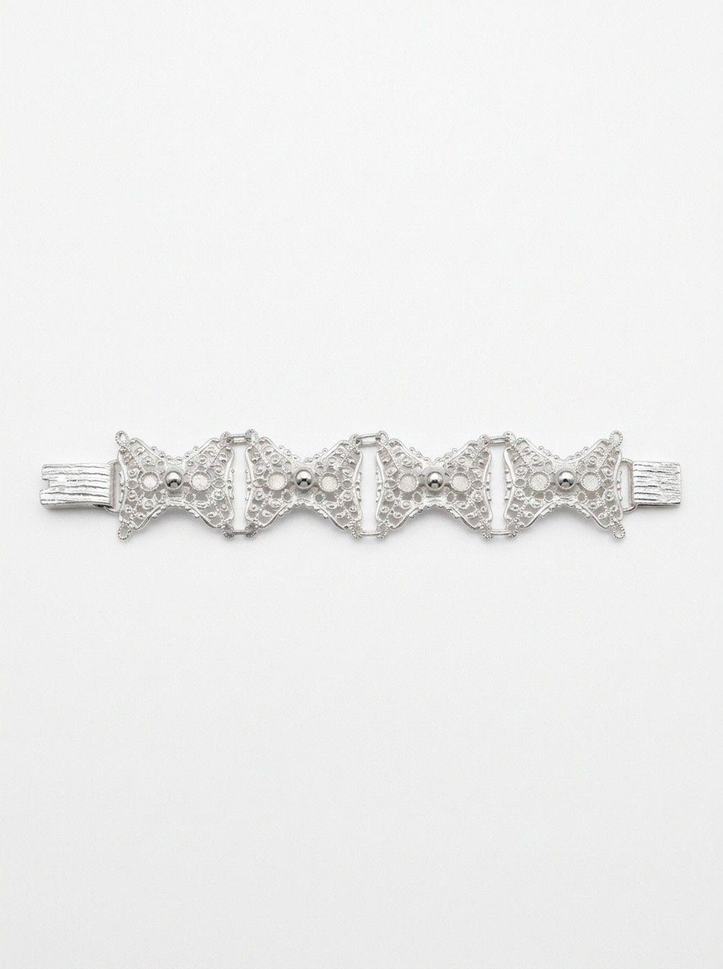 ACCESORIO DE JOYERIA PULSERA VINTAGE DE PLATA SOLIDA TALLADA-0