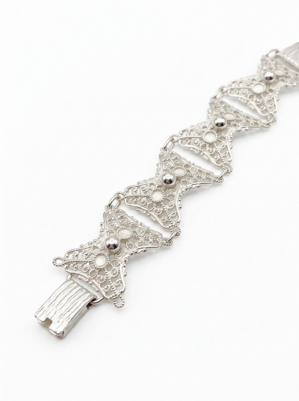 ACCESORIO DE JOYERIA PULSERA VINTAGE DE PLATA SOLIDA TALLADA-2