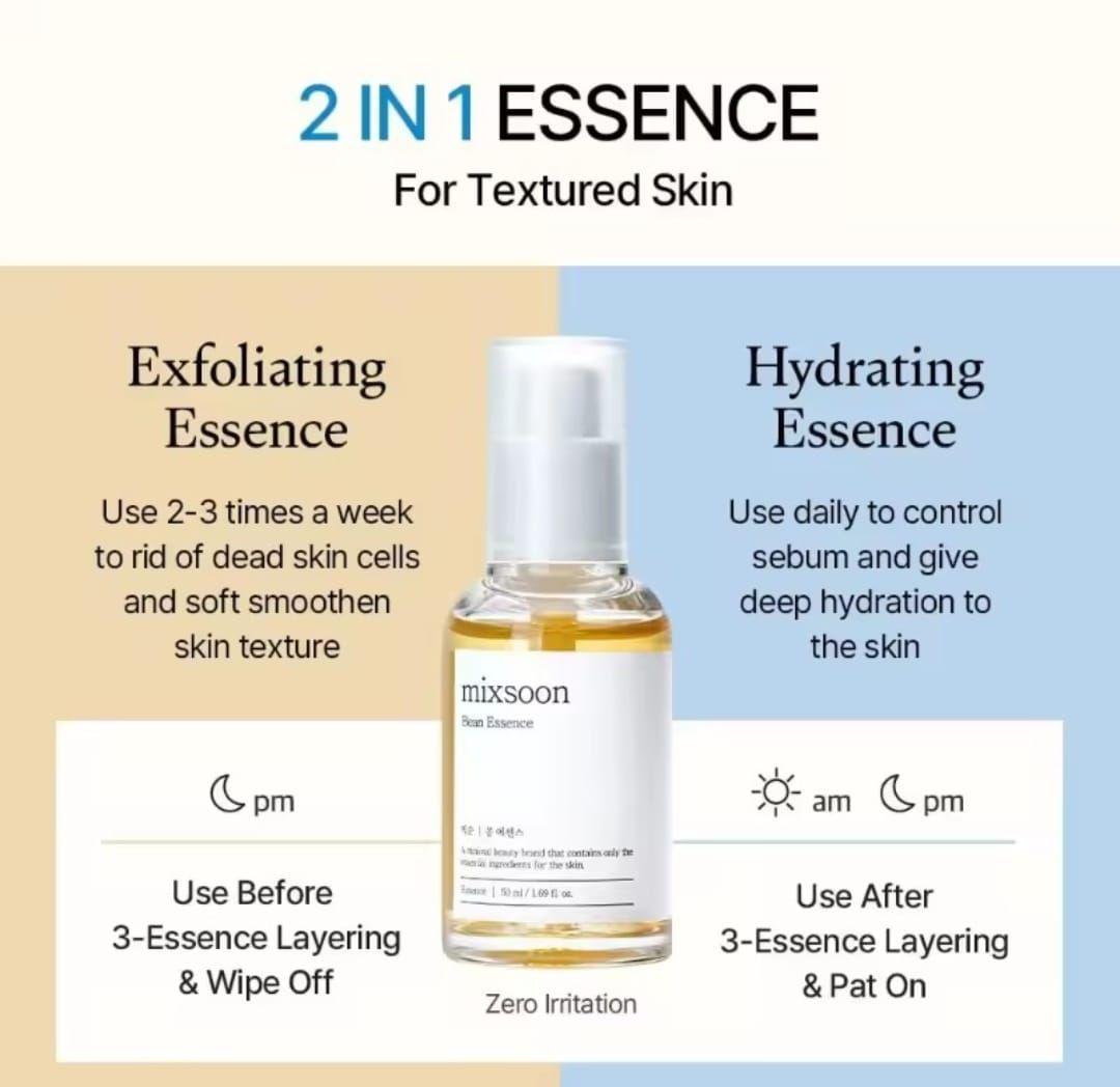 MIXSOON BEAN ESSENCE SERUM HIDRATANTE COREANO 50 ML-3