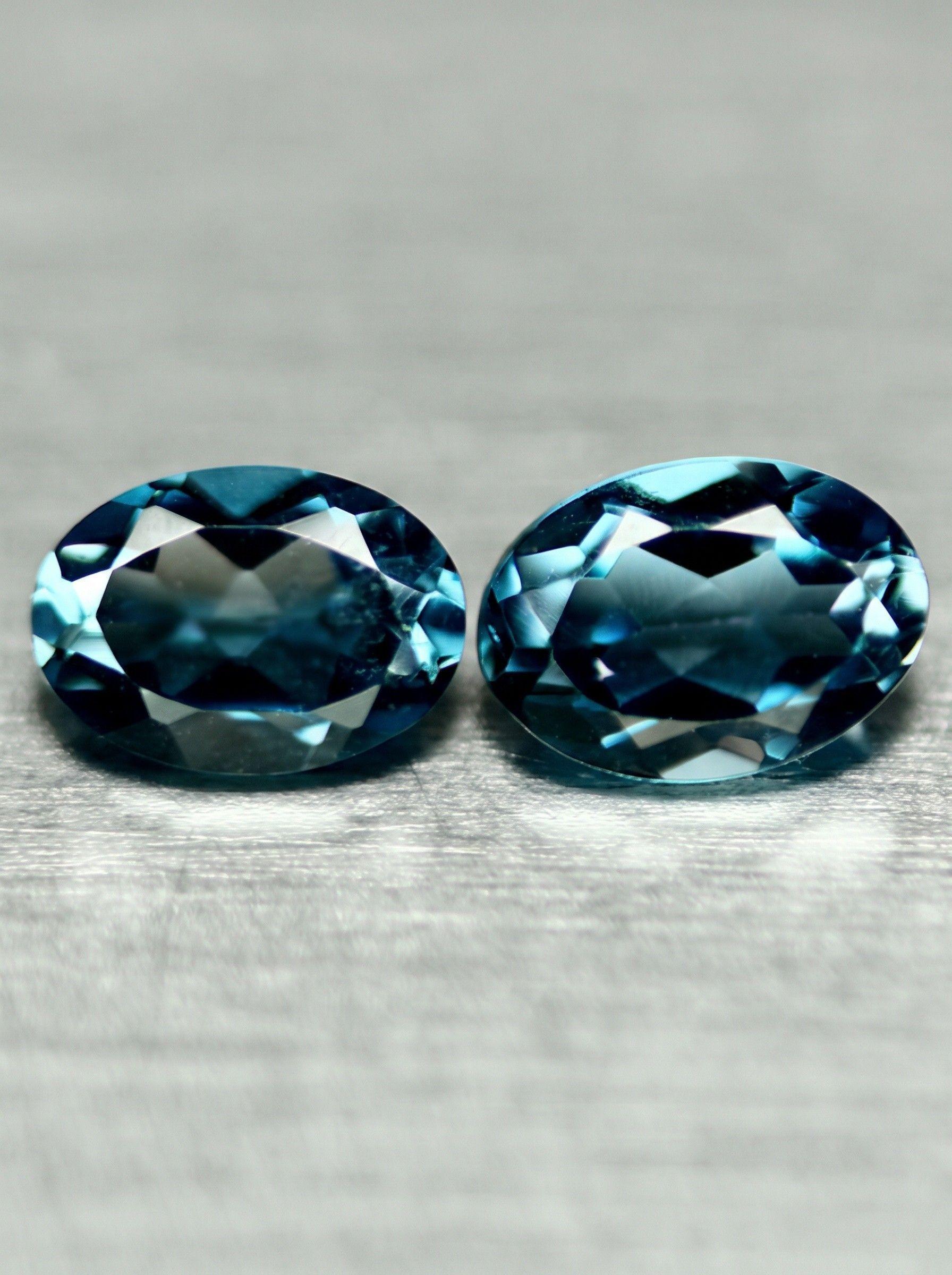 ACCESORIO DE JOYERIA TOPACIOS NATURALES COLOR LONDON BLUE 6X 3 MM -2