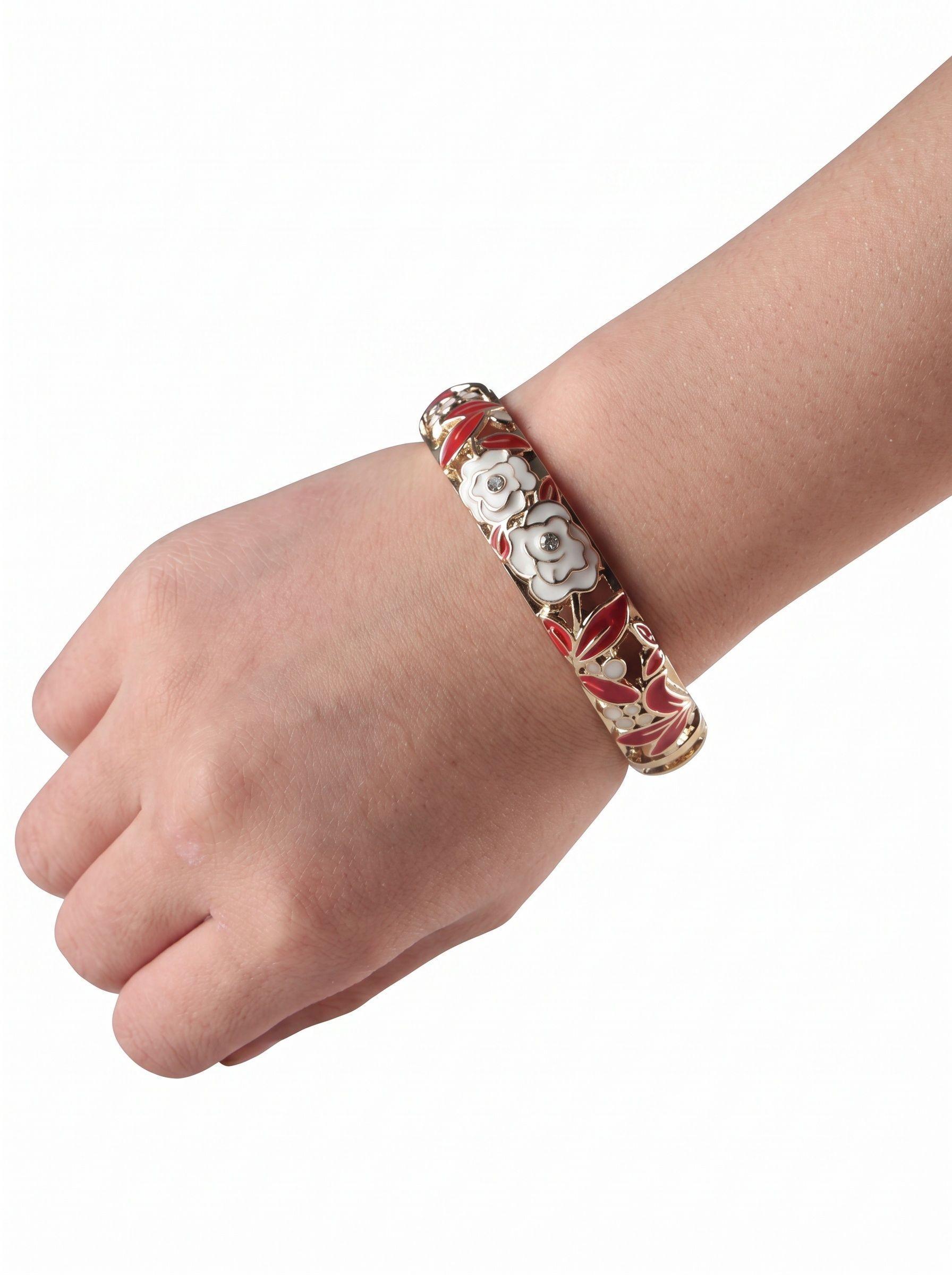 PULSERA DE CLOISSONE METAL BRONCE 19 CM-2
