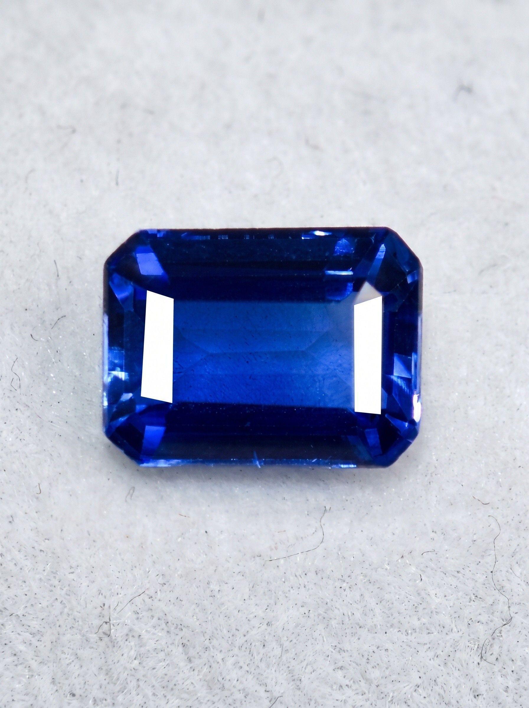 ACCESORIO DE JOYERIA ZAFIRO AZUL NATURAL  8X 9 MM  CEYLAN  -0