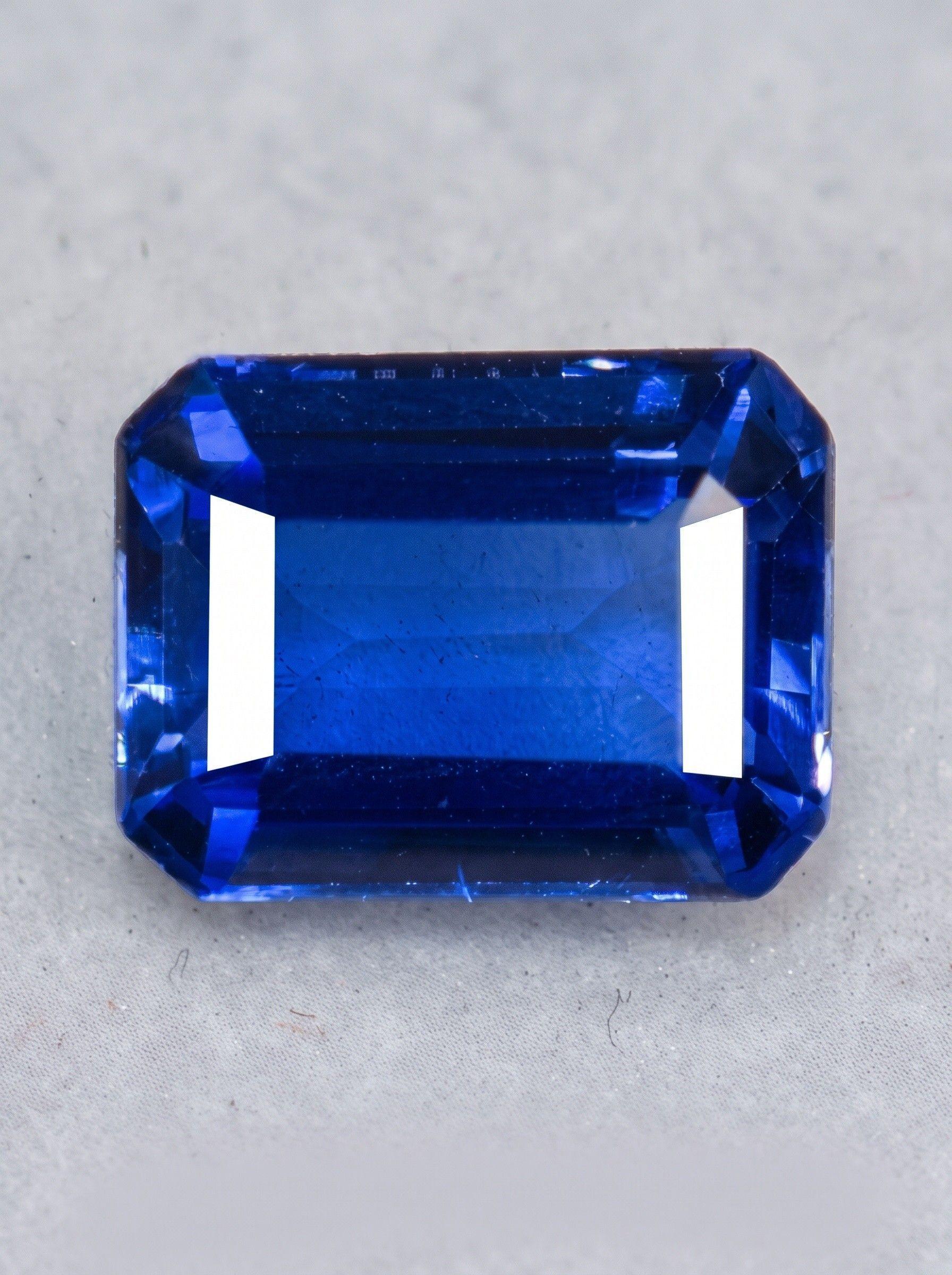 ACCESORIO DE JOYERIA ZAFIRO AZUL NATURAL  8X 9 MM  CEYLAN  -1