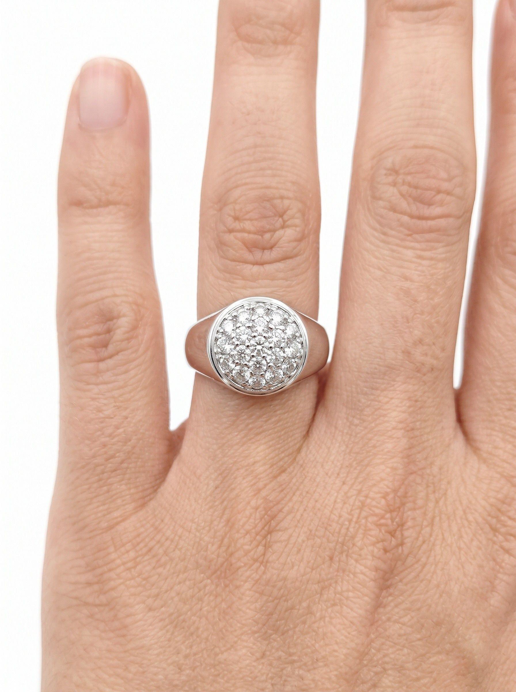 ACCESORIO DE JOYARIA ANILLO DE ORO BLANCO 18 K CON CIRCONES BLANCOS N 15-2
