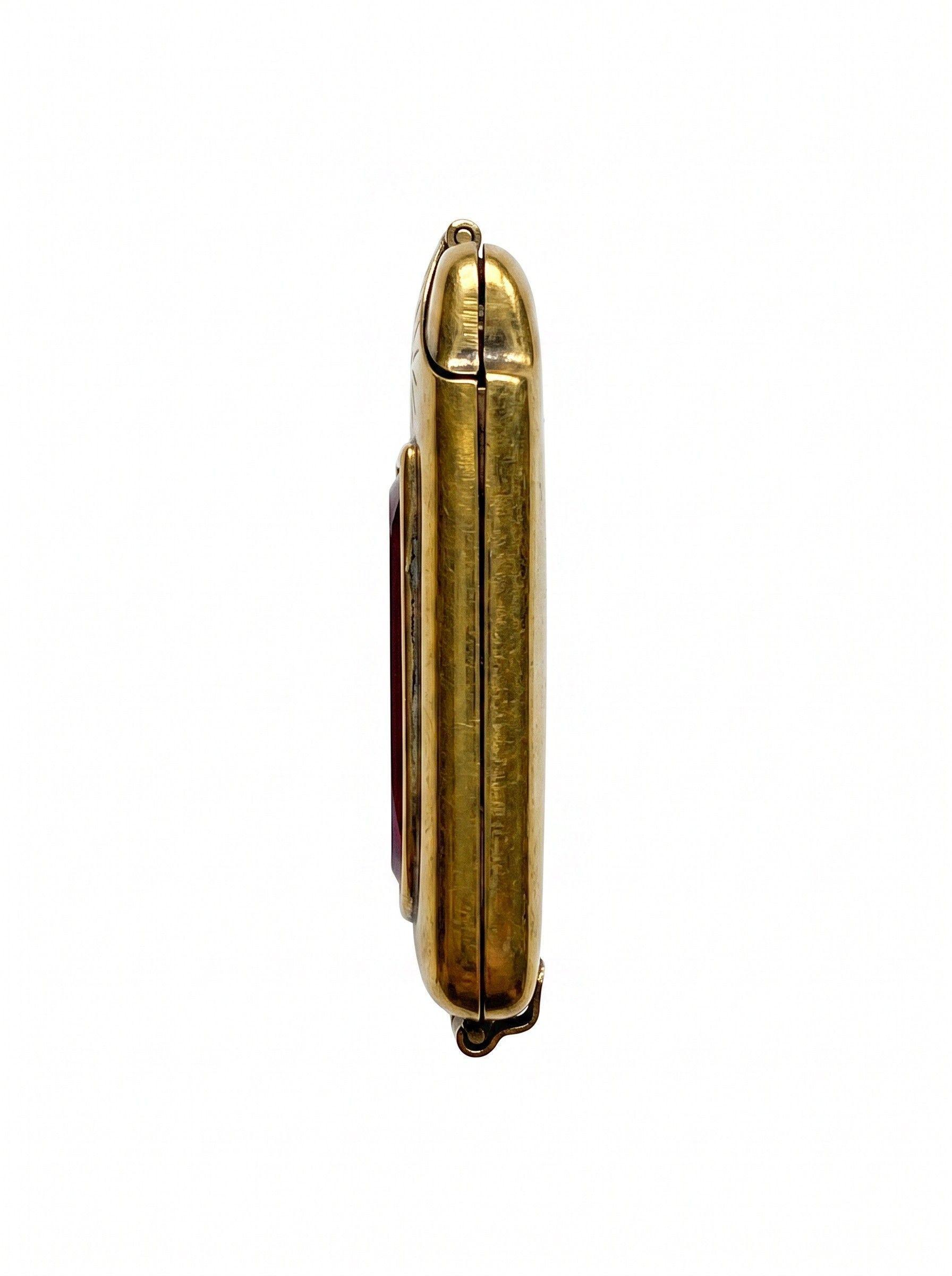 ACCESORIO DE JOYERIA RELICARIO ANTIGUO FIGURA RELIGIOSA INGLES SIGLO 19-2